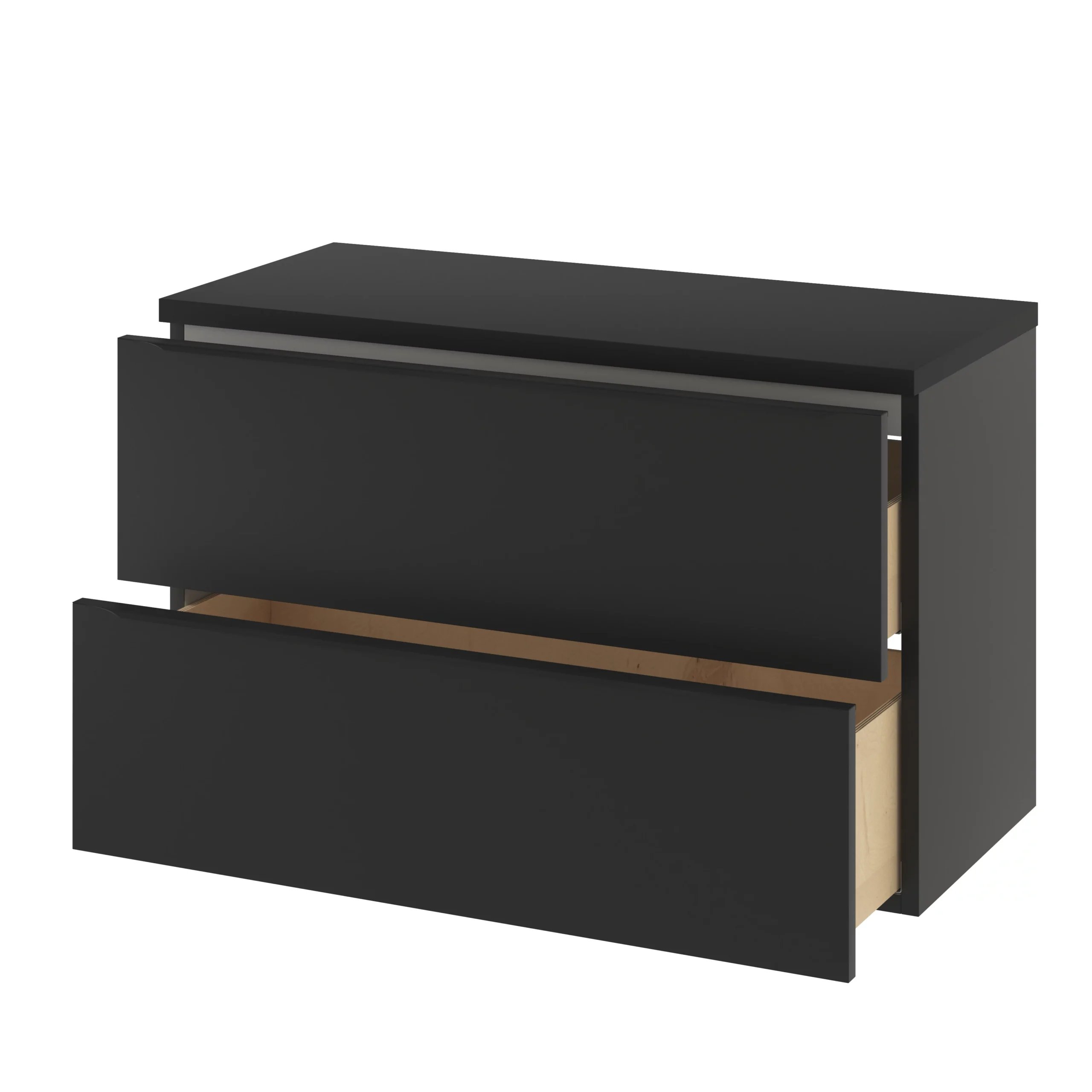 GoodHome Cadelia Matt Black Square Edge Chipboard & Laminate Bathroom Worktop 2cm X 45.5cm X 100.5cm - Image 9