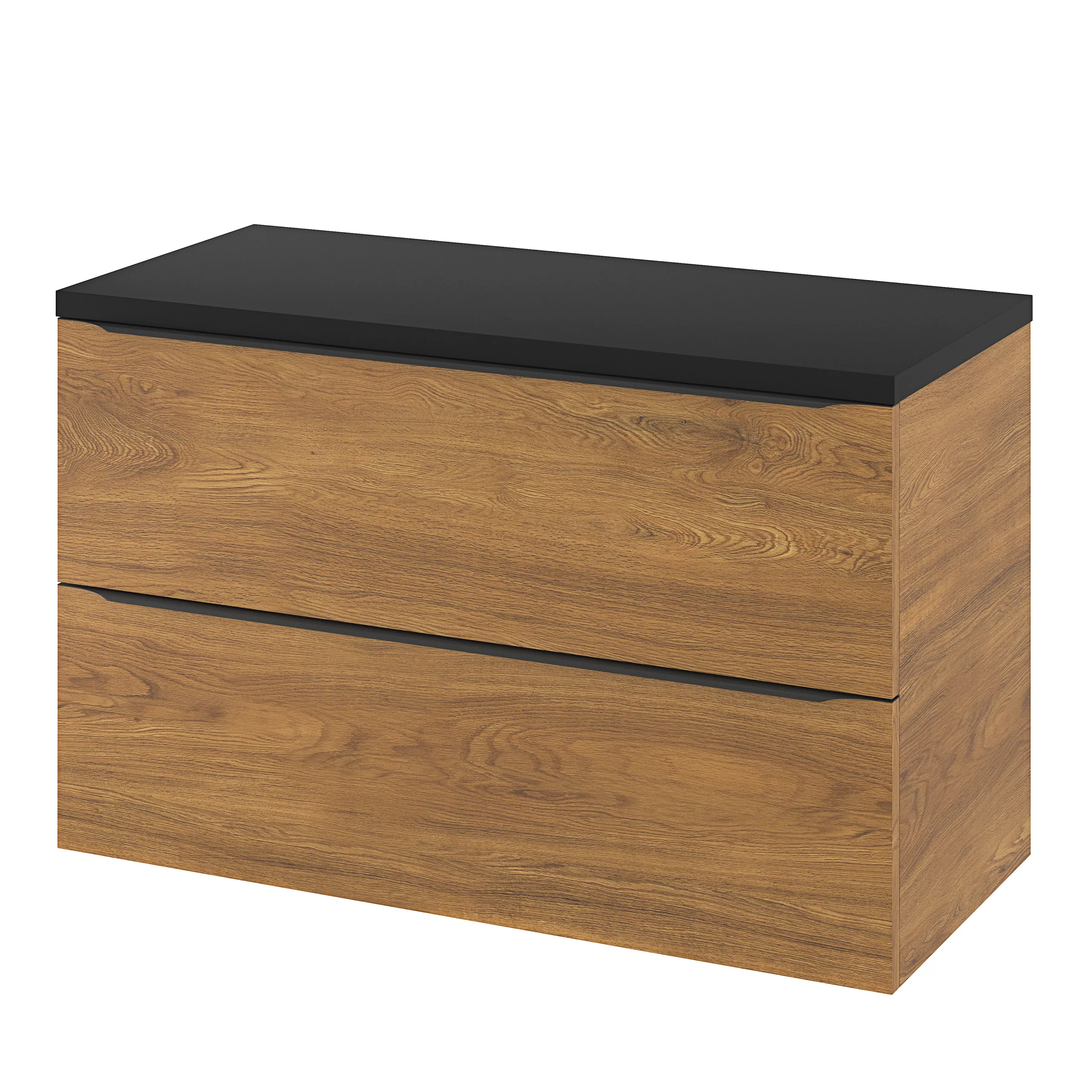 GoodHome Cadelia Matt Black Square Edge Chipboard & Laminate Bathroom Worktop 2cm X 45.5cm X 100.5cm - Image 8