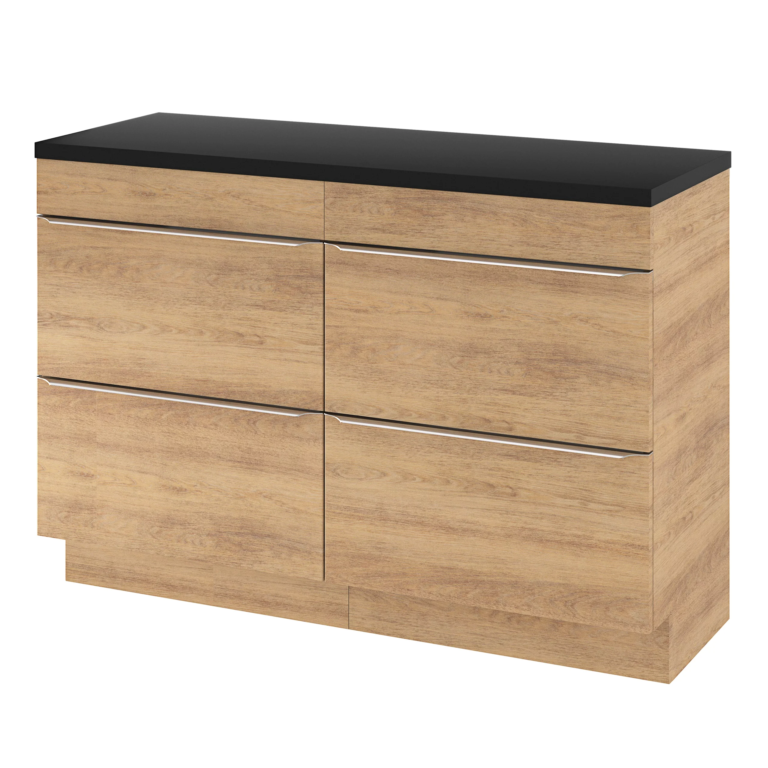 GoodHome Cadelia Matt Black Square Edge Chipboard & Laminate Bathroom Worktop 2cm X 45.5cm X 120.5cm - Image 13