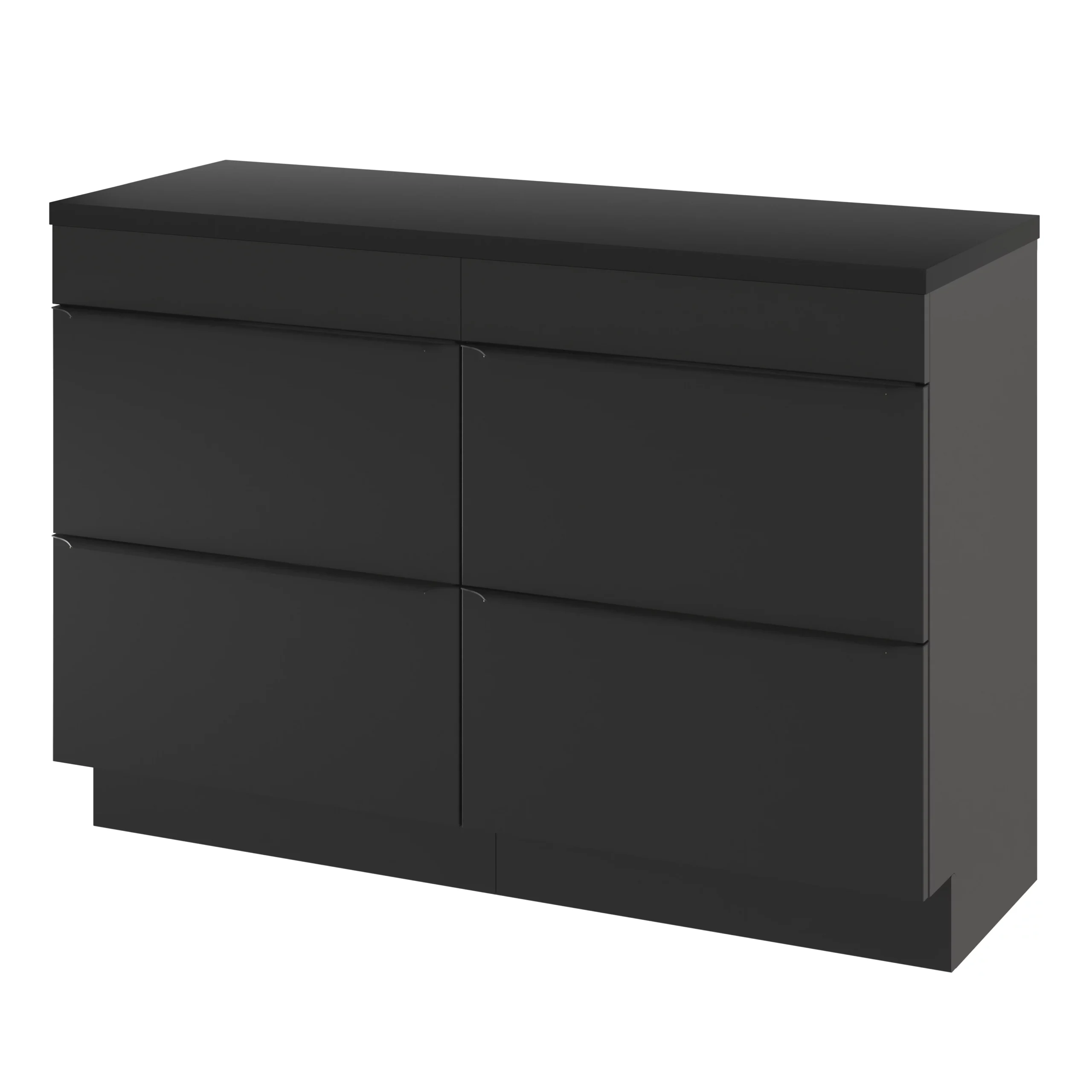 GoodHome Cadelia Matt Black Square Edge Chipboard & Laminate Bathroom Worktop 2cm X 45.5cm X 120.5cm - Image 12