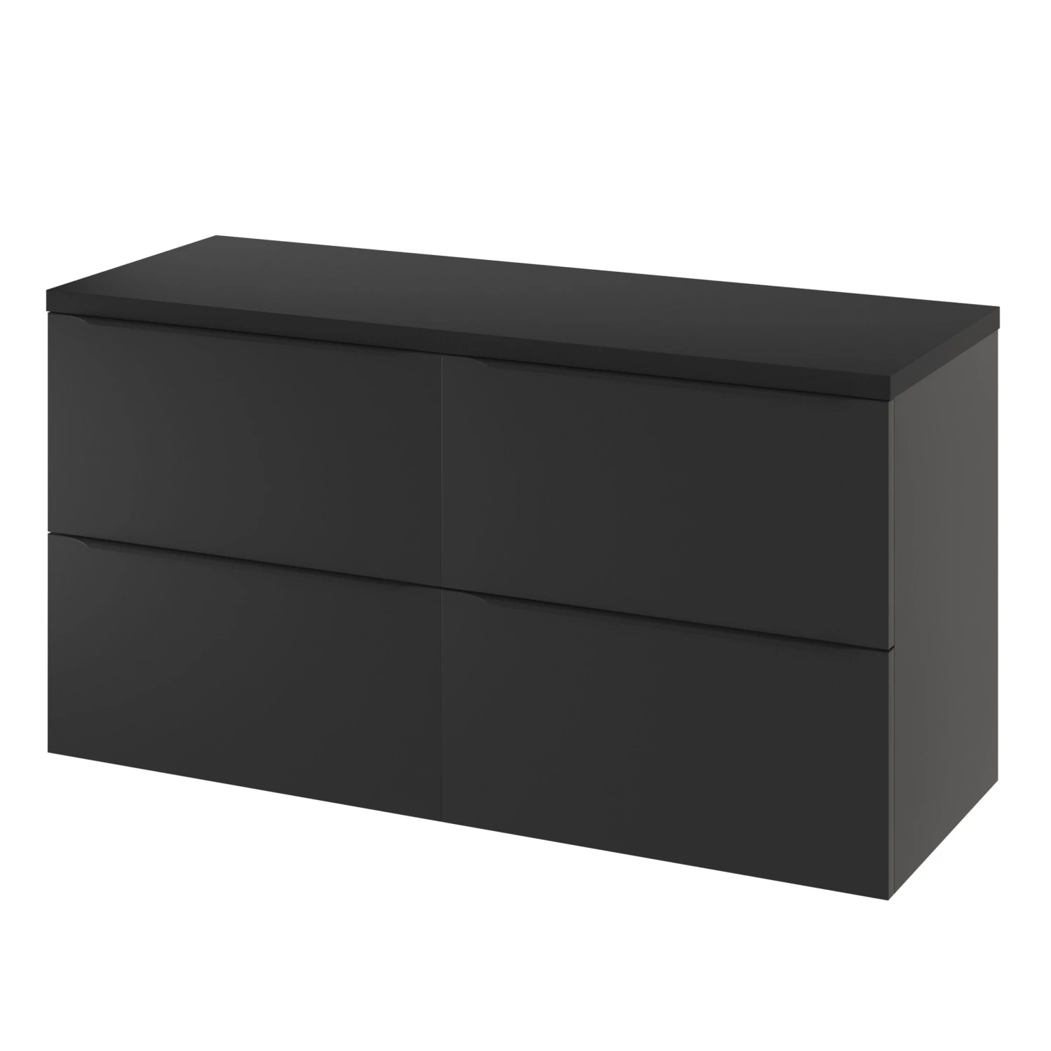 GoodHome Cadelia Matt Black Square Edge Chipboard & Laminate Bathroom Worktop 2cm X 45.5cm X 120.5cm - Image 10