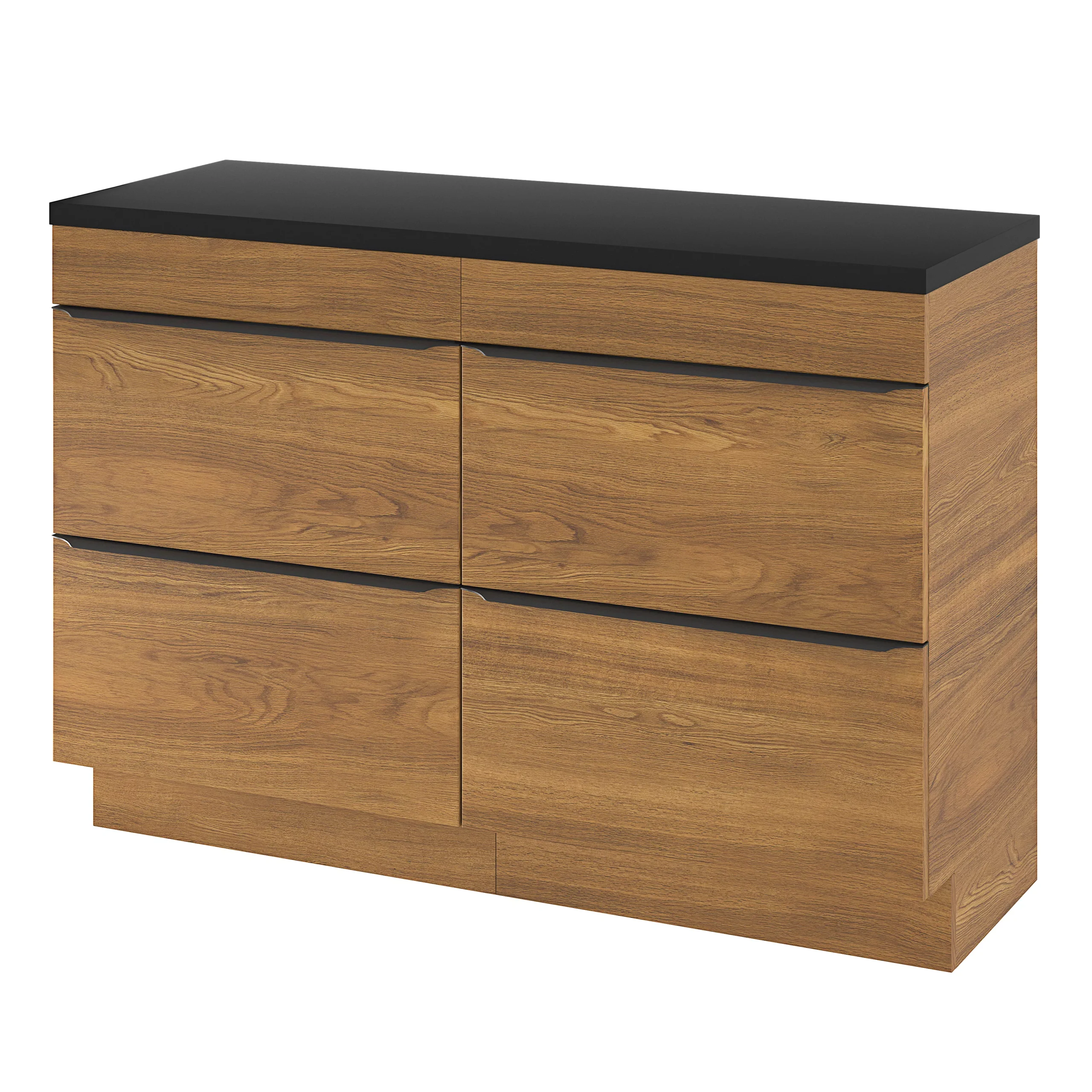 GoodHome Cadelia Matt Black Square Edge Chipboard & Laminate Bathroom Worktop 2cm X 45.5cm X 120.5cm - Image 11