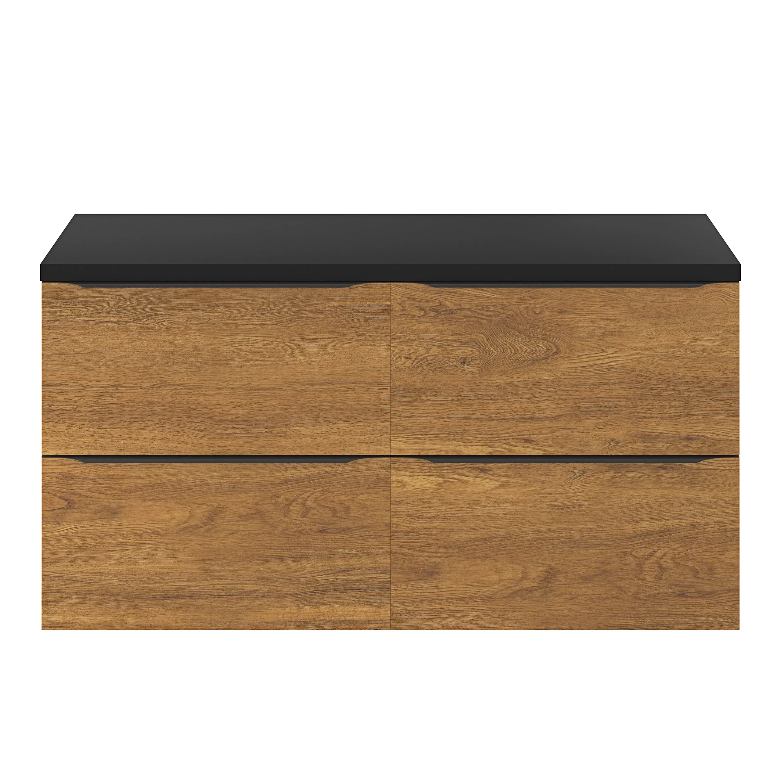 GoodHome Cadelia Matt Black Square Edge Chipboard & Laminate Bathroom Worktop 2cm X 45.5cm X 120.5cm - Image 9