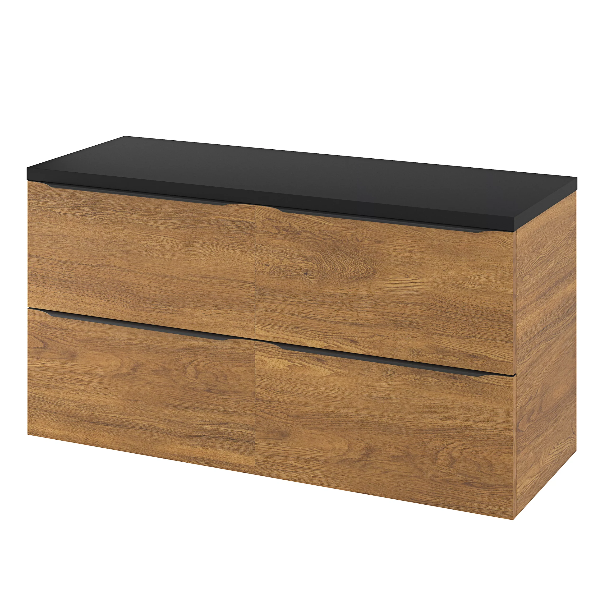 GoodHome Cadelia Matt Black Square Edge Chipboard & Laminate Bathroom Worktop 2cm X 45.5cm X 120.5cm - Image 14