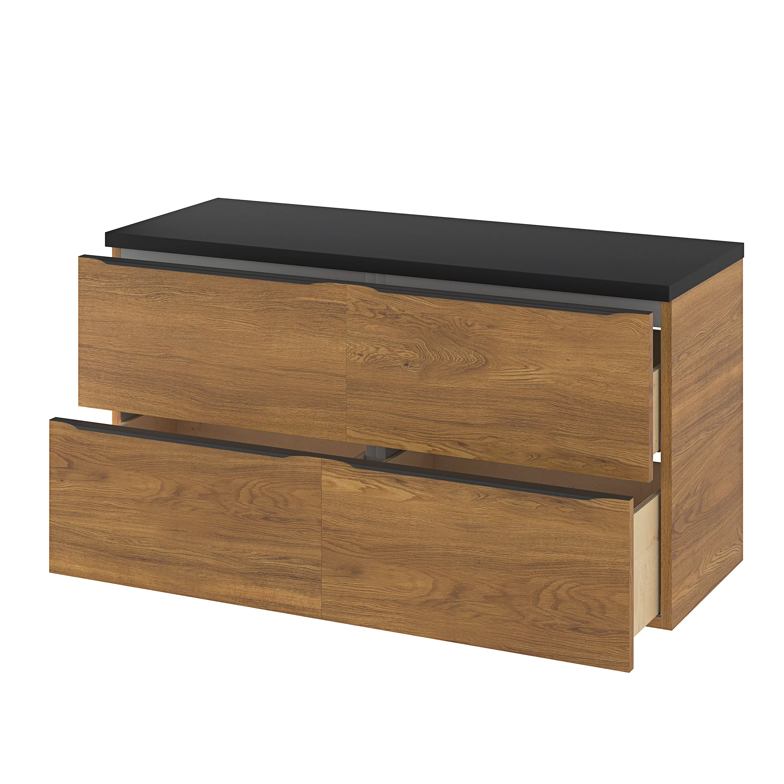 GoodHome Cadelia Matt Black Square Edge Chipboard & Laminate Bathroom Worktop 2cm X 45.5cm X 120.5cm - Image 16