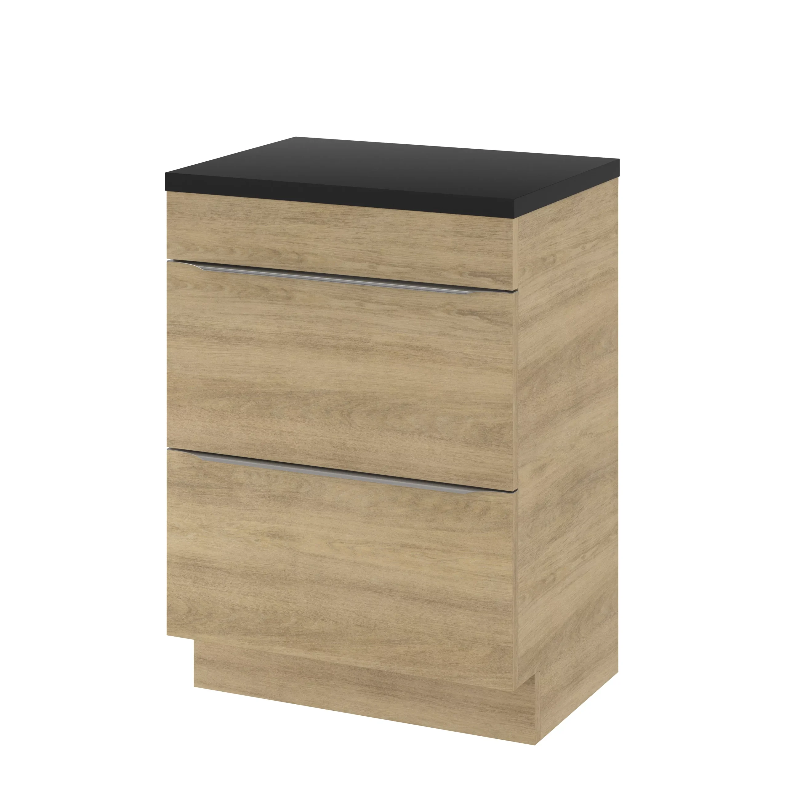 GoodHome Cadelia Matt Black Square Edge Chipboard & Laminate Bathroom Worktop 2cm X 45.5cm X 60.5cm - Image 5