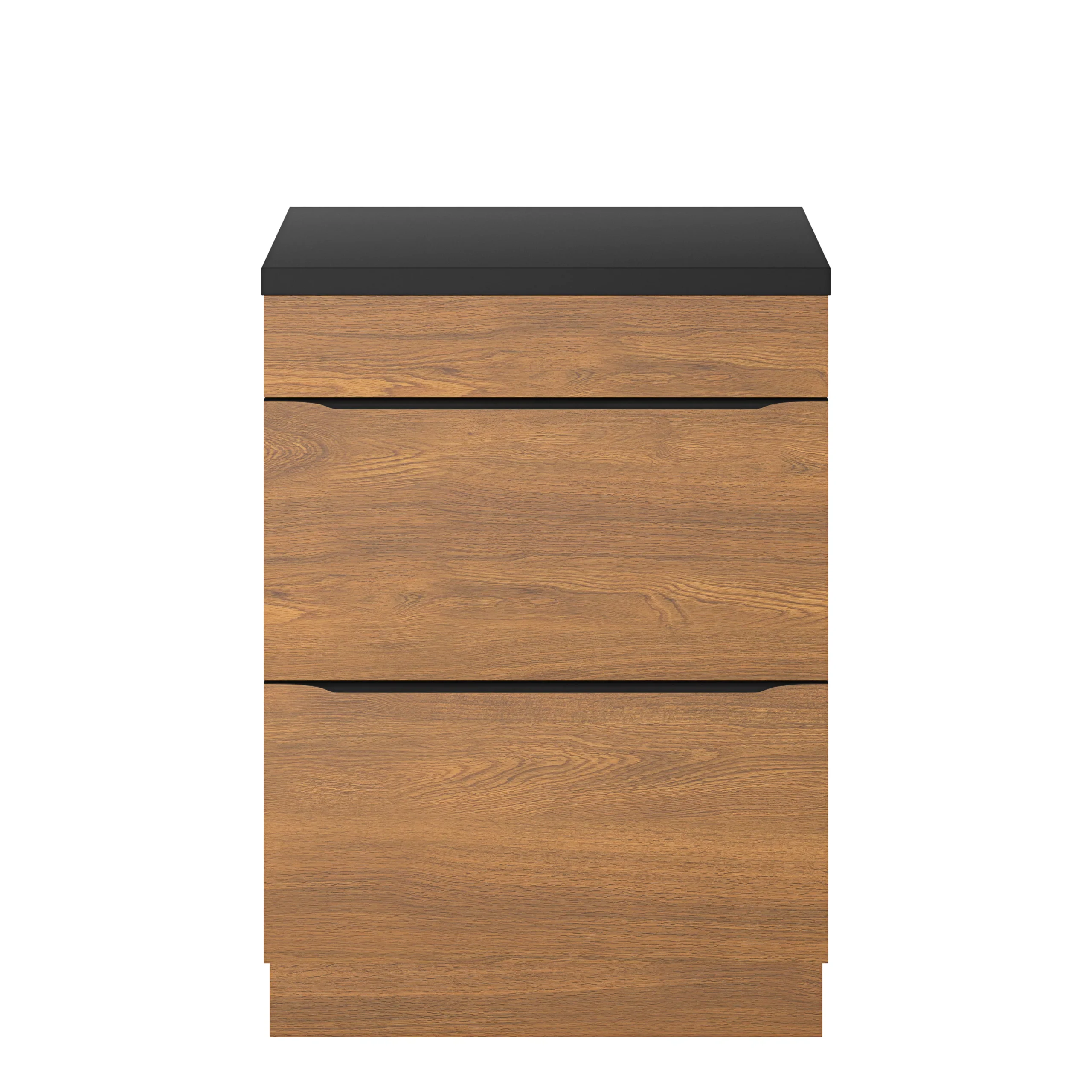 GoodHome Cadelia Matt Black Square Edge Chipboard & Laminate Bathroom Worktop 2cm X 45.5cm X 60.5cm - Image 9