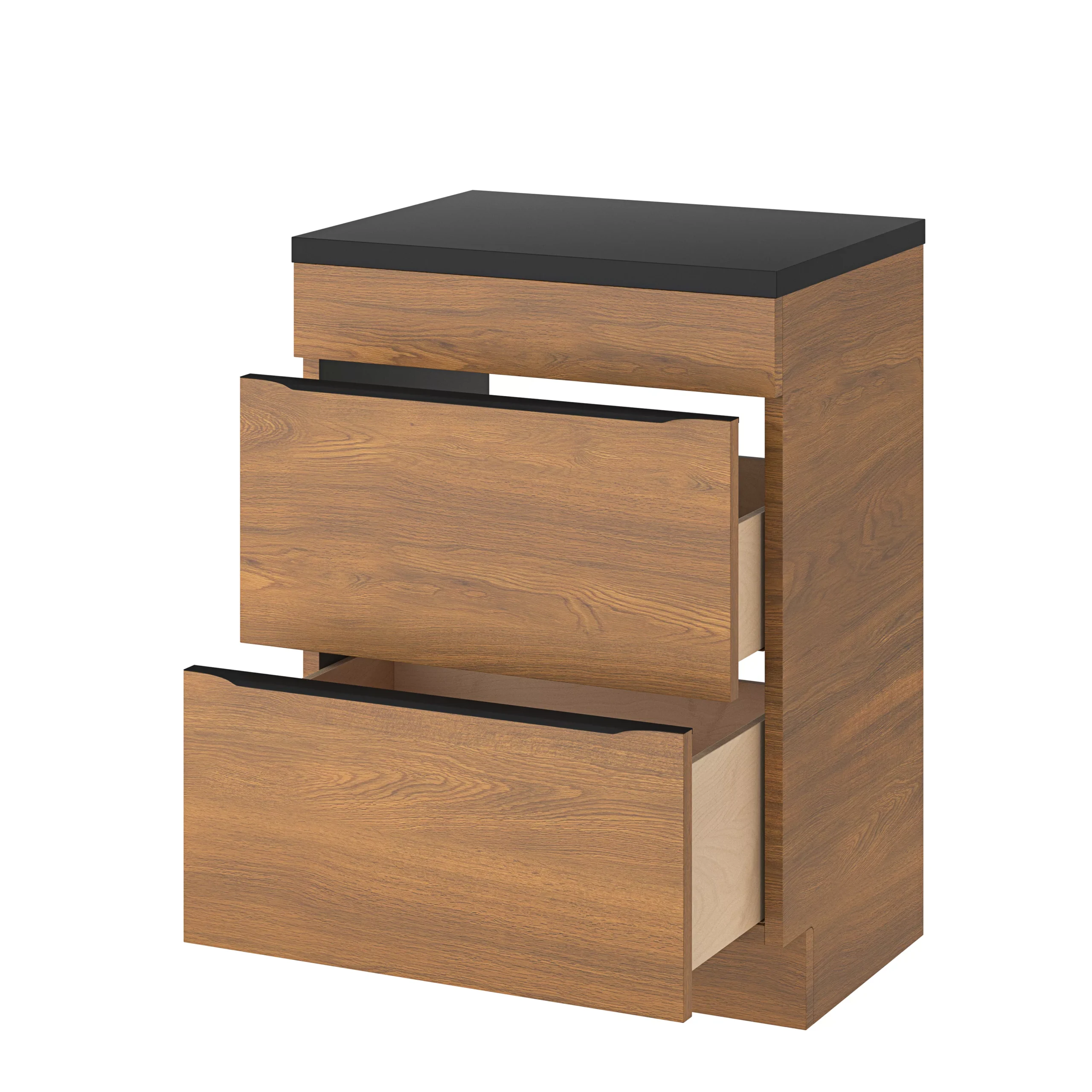 GoodHome Cadelia Matt Black Square Edge Chipboard & Laminate Bathroom Worktop 2cm X 45.5cm X 60.5cm - Image 15