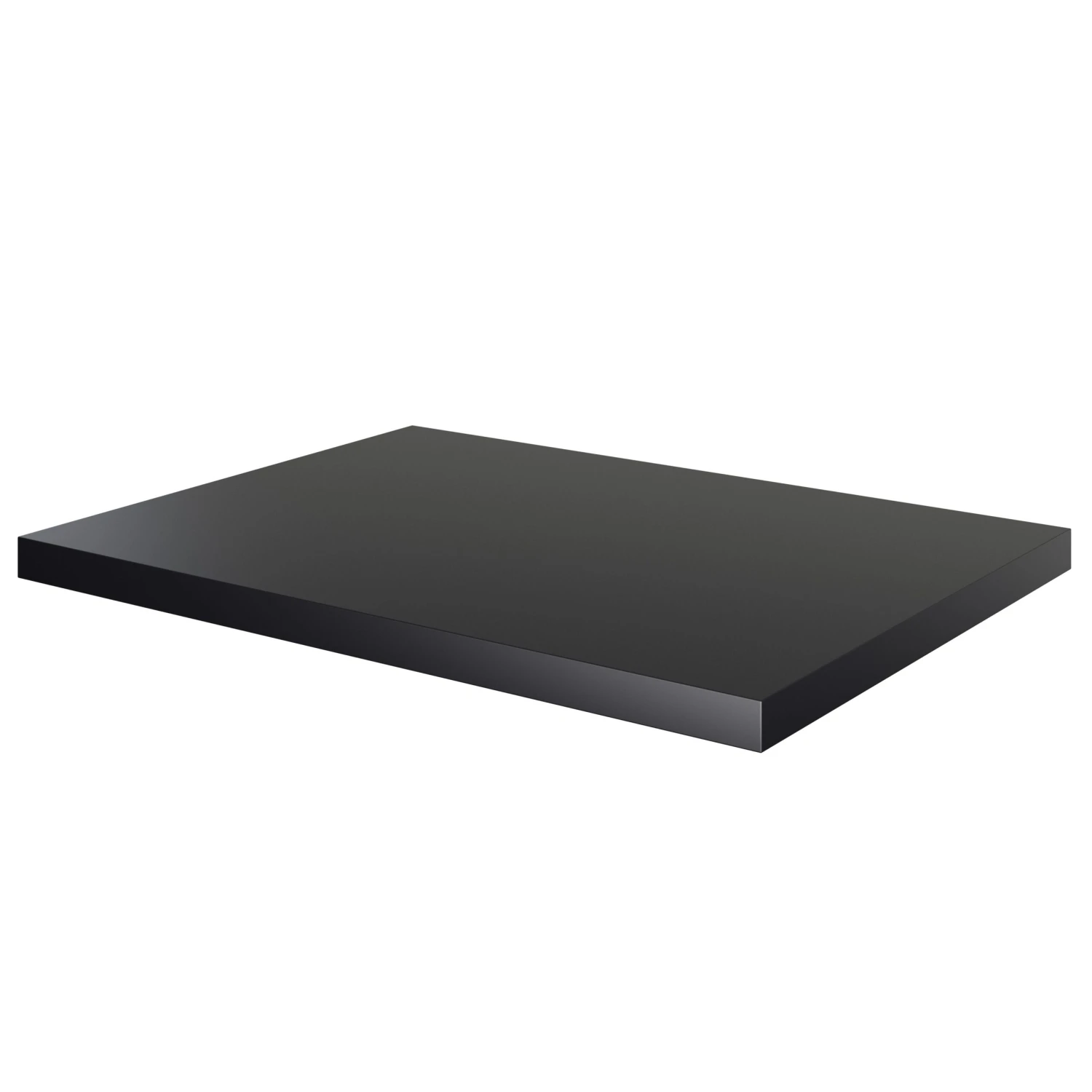 GoodHome Cadelia Matt Black Square Edge Chipboard & Laminate Bathroom Worktop 2cm X 45.5cm X 60.5cm
