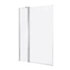 GoodHome Calera Straight Silver Effect Frame Bath Screen, (H)140cm (W)1040mm