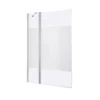 GoodHome Calera Straight White Chrome Effect Frame Bath Screen, (H)140cm (W)1040mm
