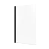 GoodHome Calera Transparent Straight Black Bath Screen, (H)140cm (W)850mm