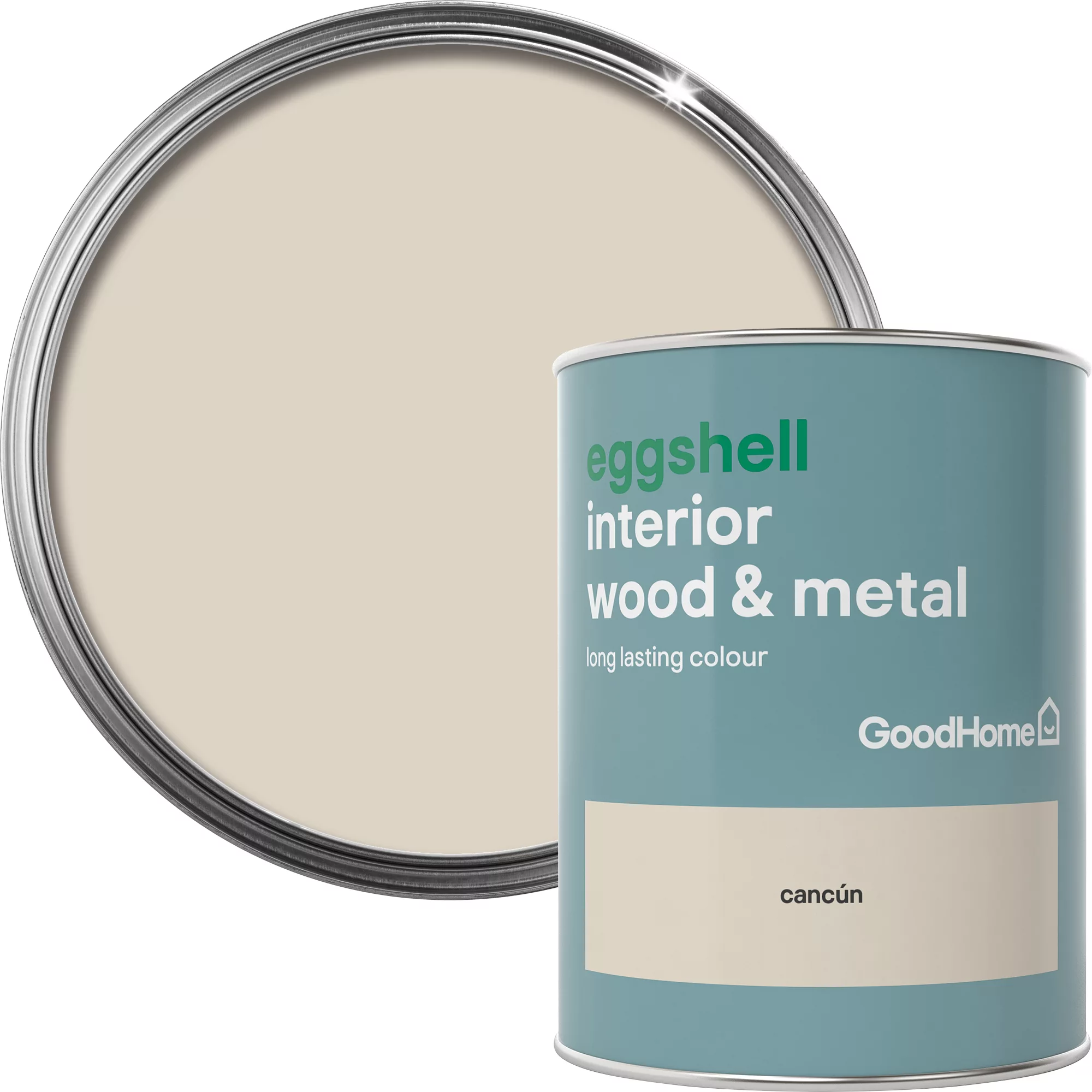 GoodHome Cancún Eggshell Metal & Wood Paint, 750ml