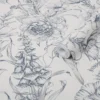 GoodHome Carnanton Navy Floral Metallic Effect Smooth Wallpaper
