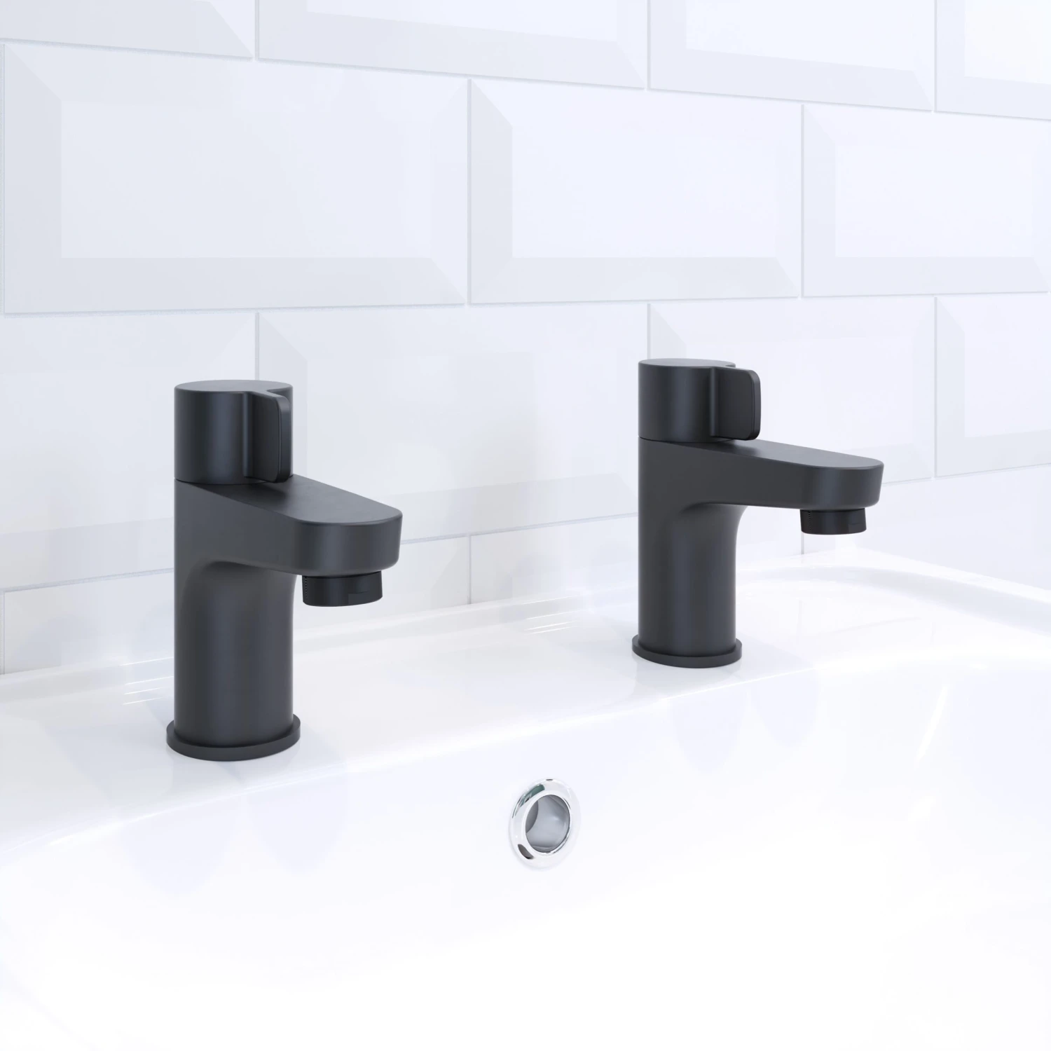 GoodHome Cavally Black Modern Basin Pillar Tap - Image 3