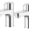 GoodHome Cavally Chrome Effect Modern Basin Pillar Tap