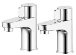 GoodHome Cavally Chrome Effect Modern Basin Pillar Tap