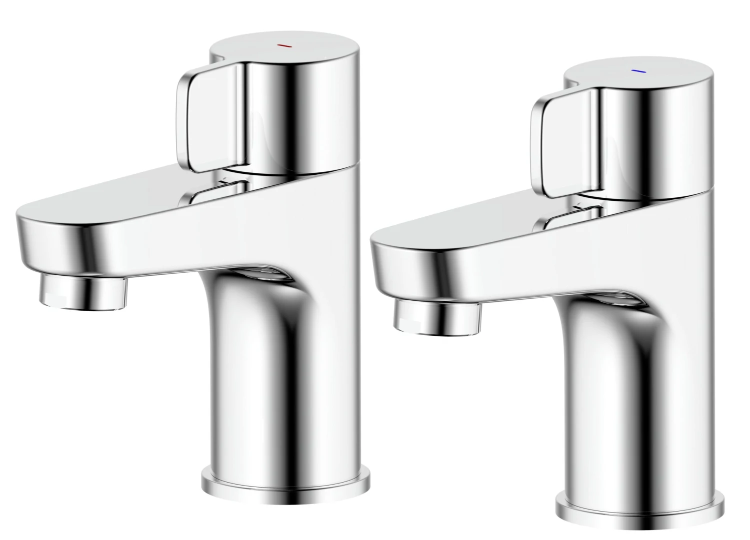 GoodHome Cavally Chrome Effect Modern Basin Pillar Tap
