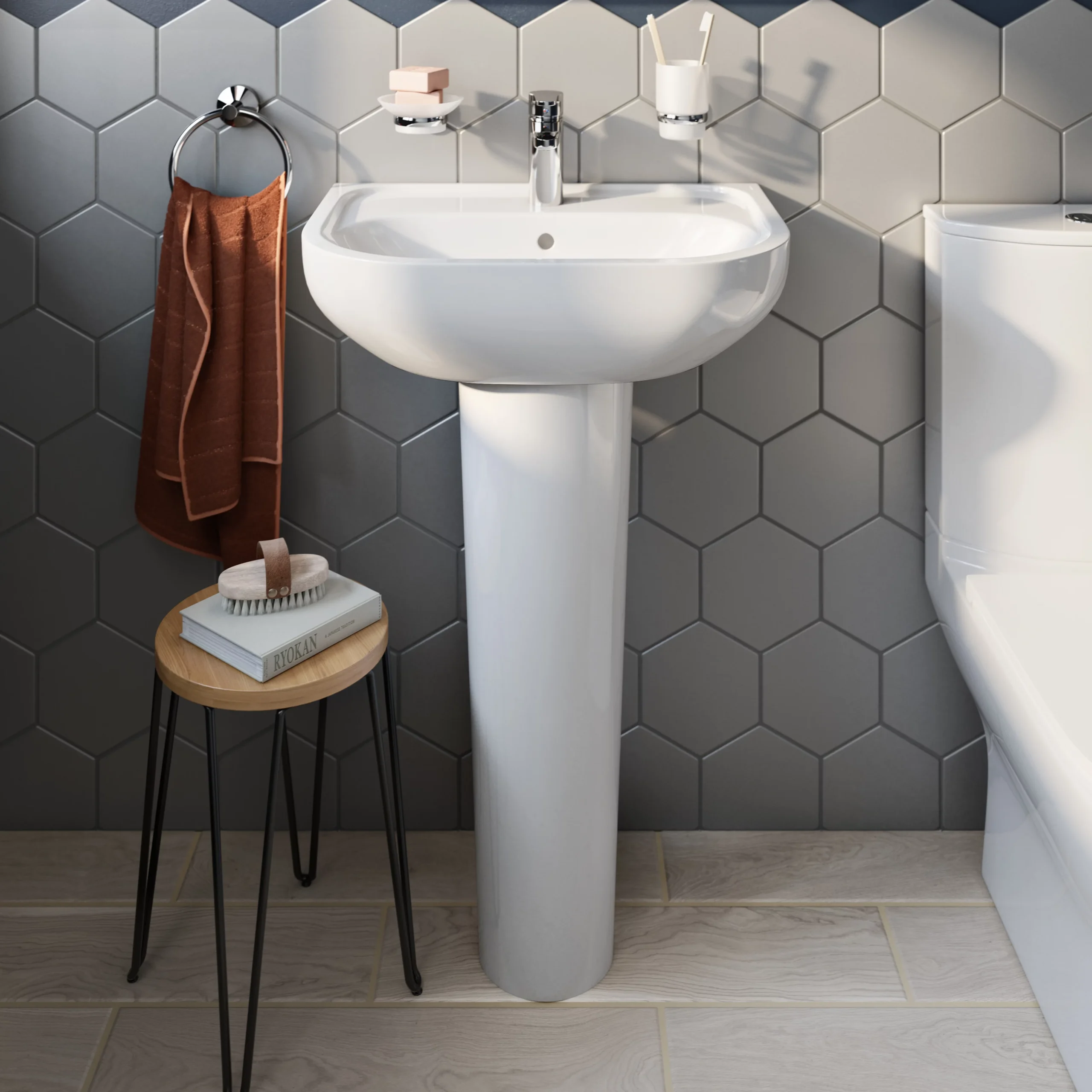 GoodHome Cavally Full Pedestal Basin - Image 5