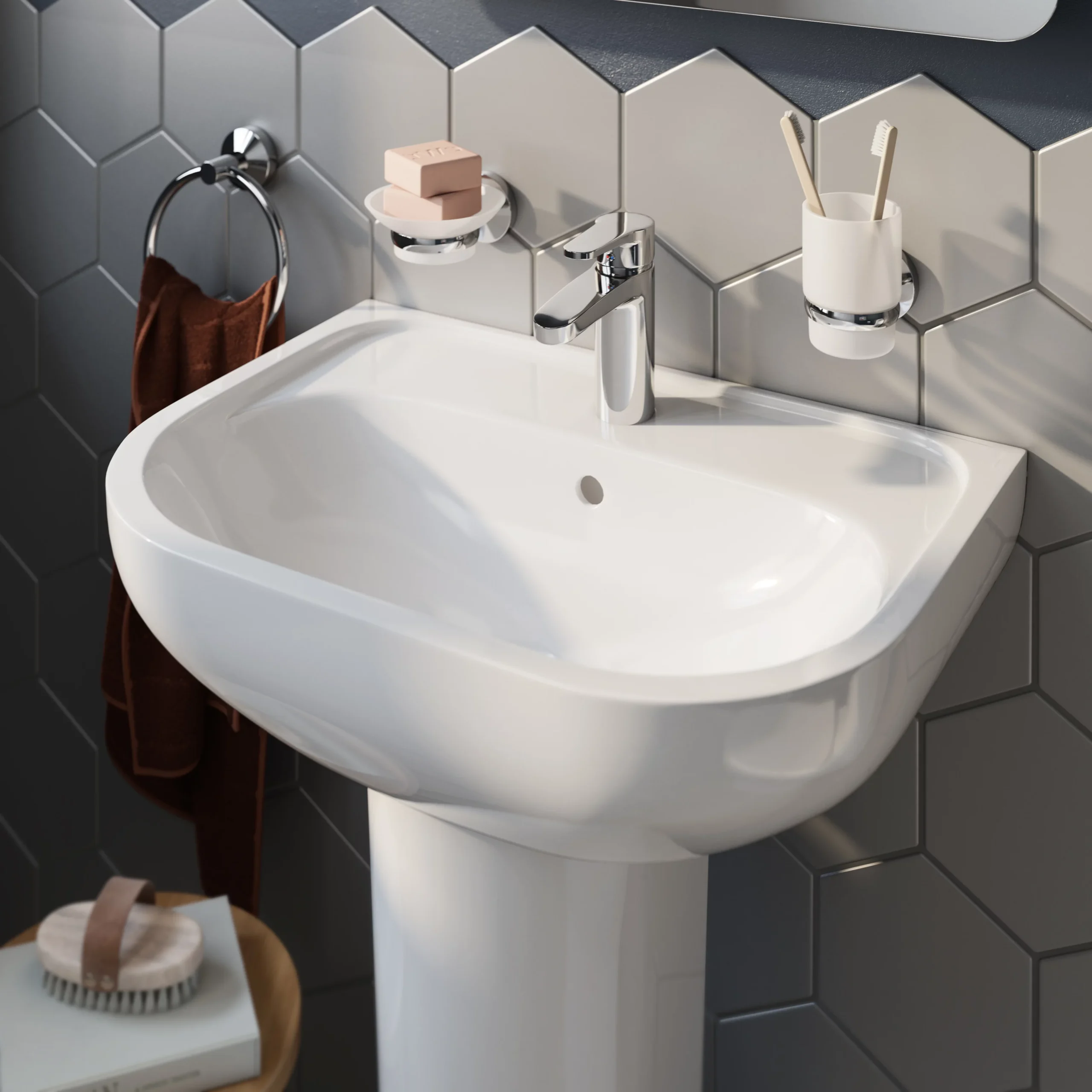 GoodHome Cavally Full Pedestal Basin - Image 11