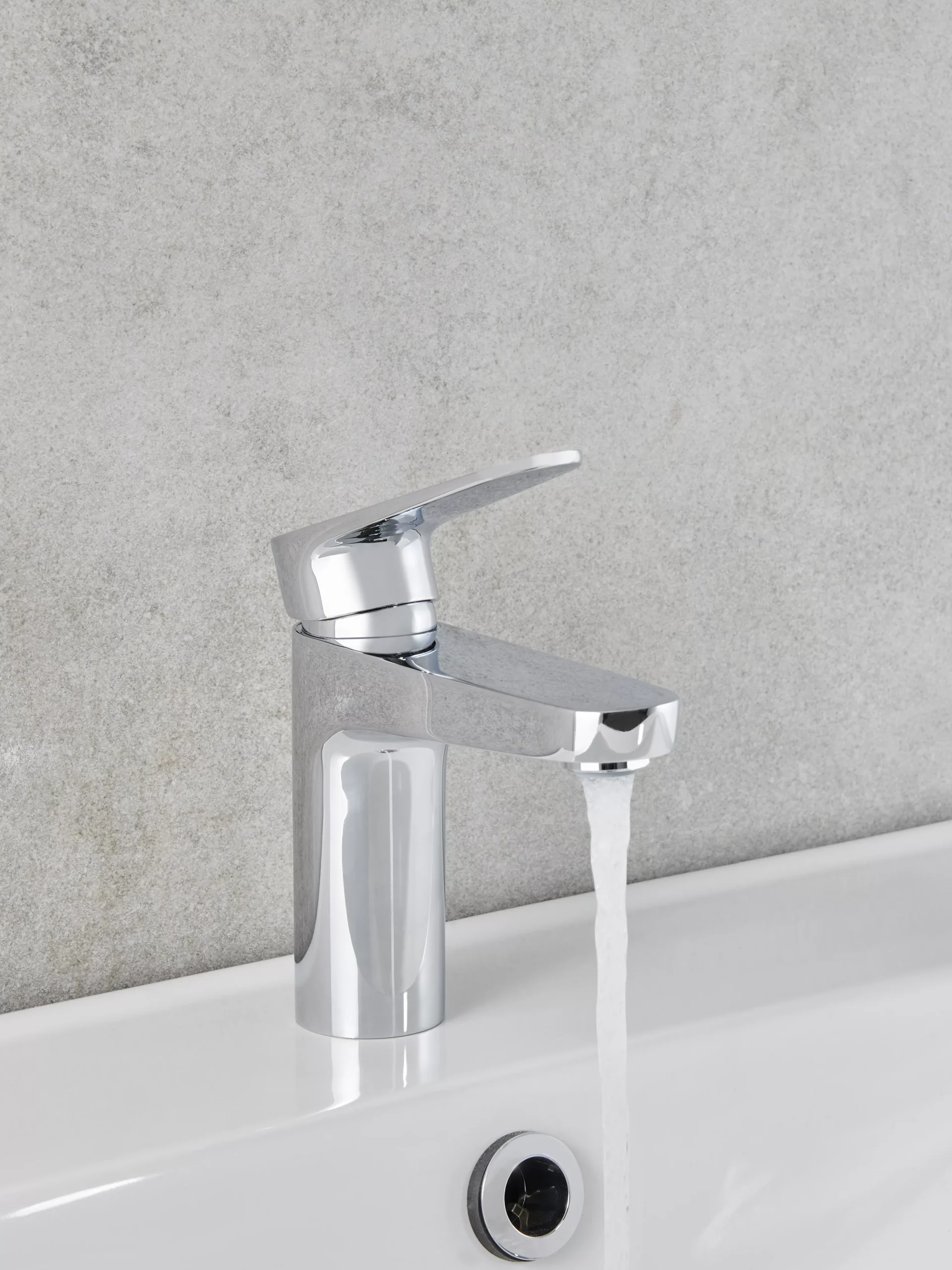 GoodHome Cavally Medium Gloss Chrome Effect Round Deck-mounted Manual Basin Mono Mixer Tap - Image 5