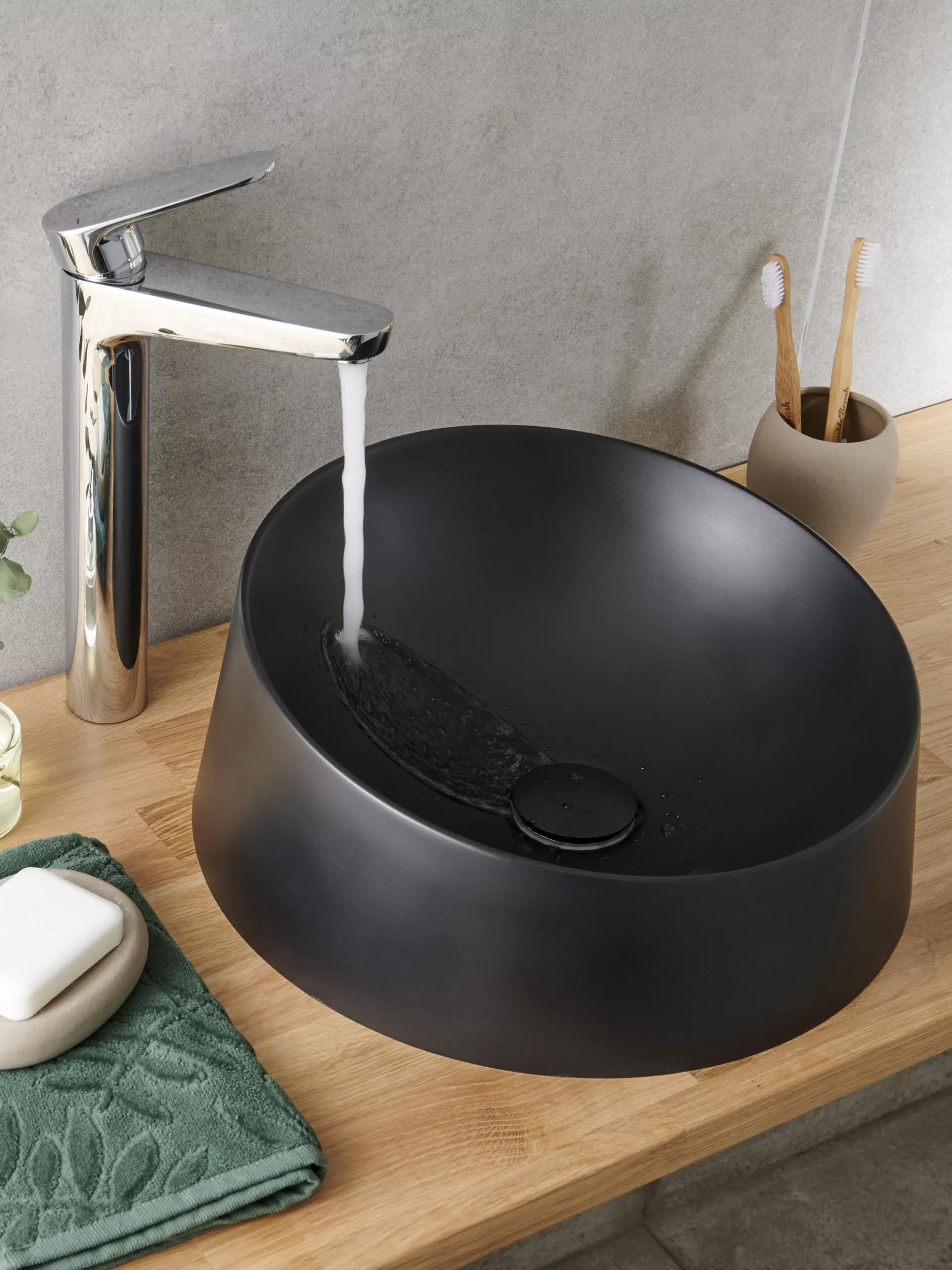 GoodHome Cavally Tall Gloss Chrome Effect Round Deck-mounted Manual Sink Or Worktop Mono Mixer Tap - Image 6