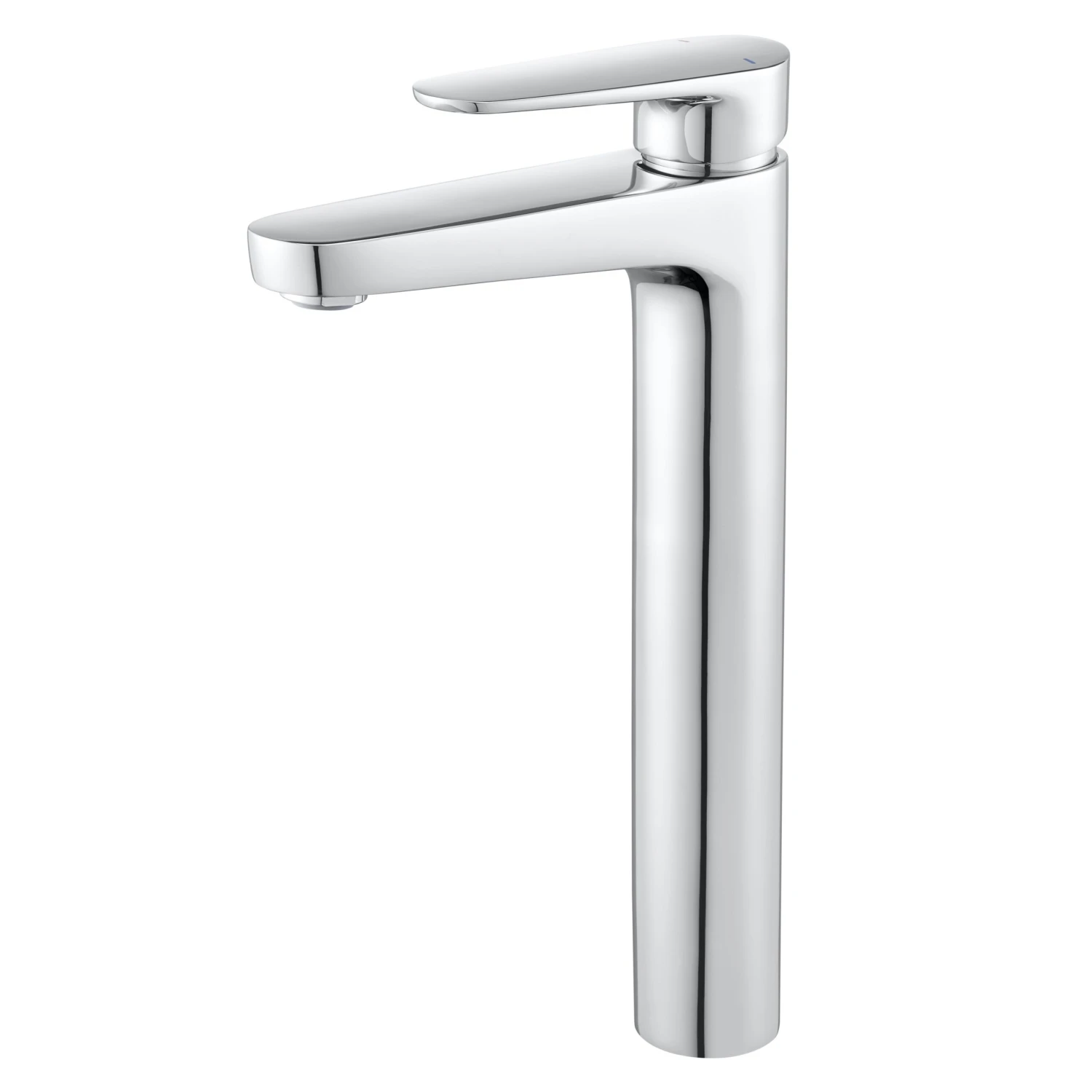 GoodHome Cavally Tall Gloss Chrome Effect Round Deck-mounted Manual Sink Or Worktop Mono Mixer Tap