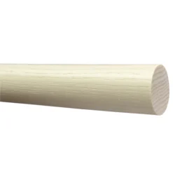 GoodHome Chalki Matt White Oak Effect Curtain Pole, (L)2m (Dia)28mm