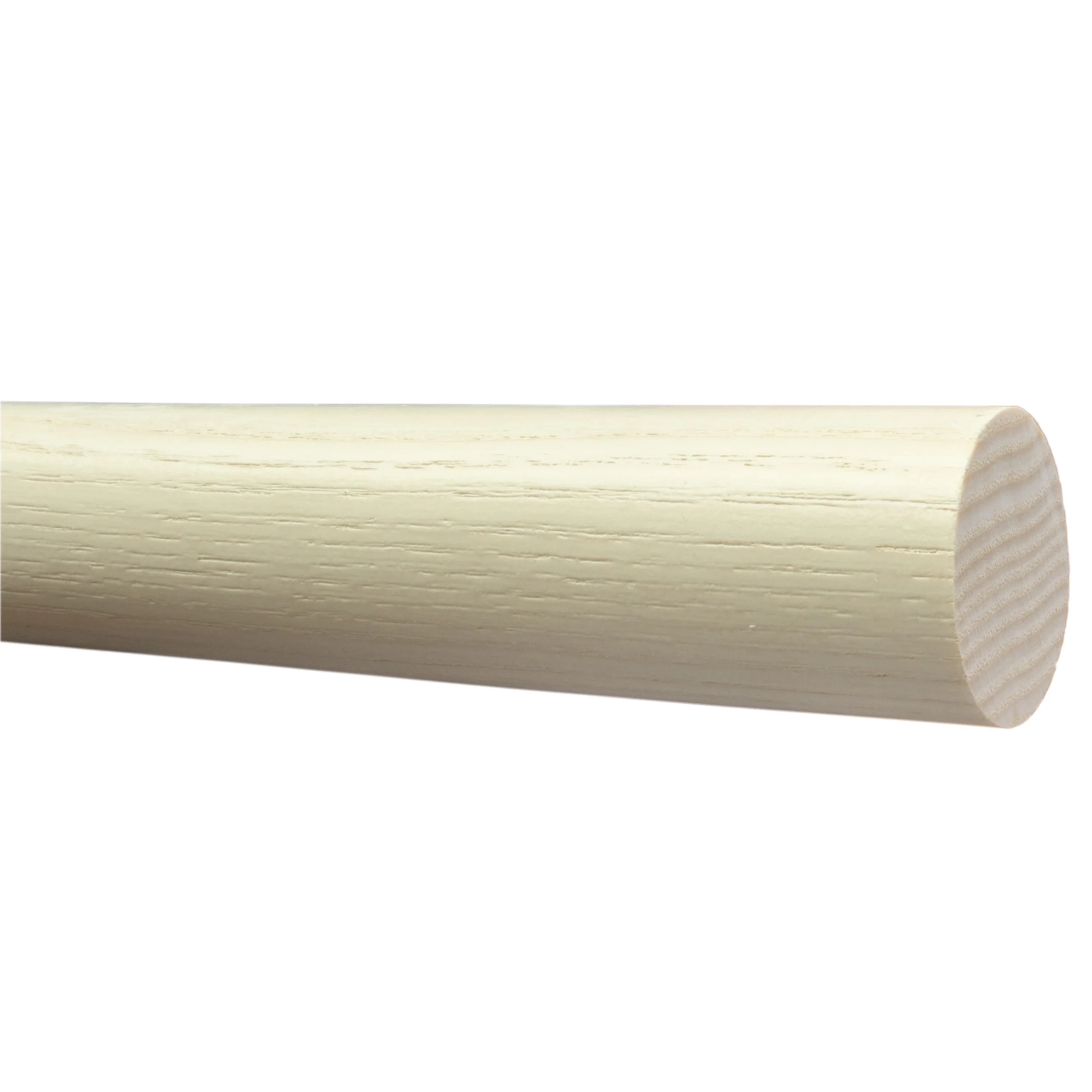 GoodHome Chalki Matt White Oak Effect Curtain Pole, (L)2m (Dia)28mm