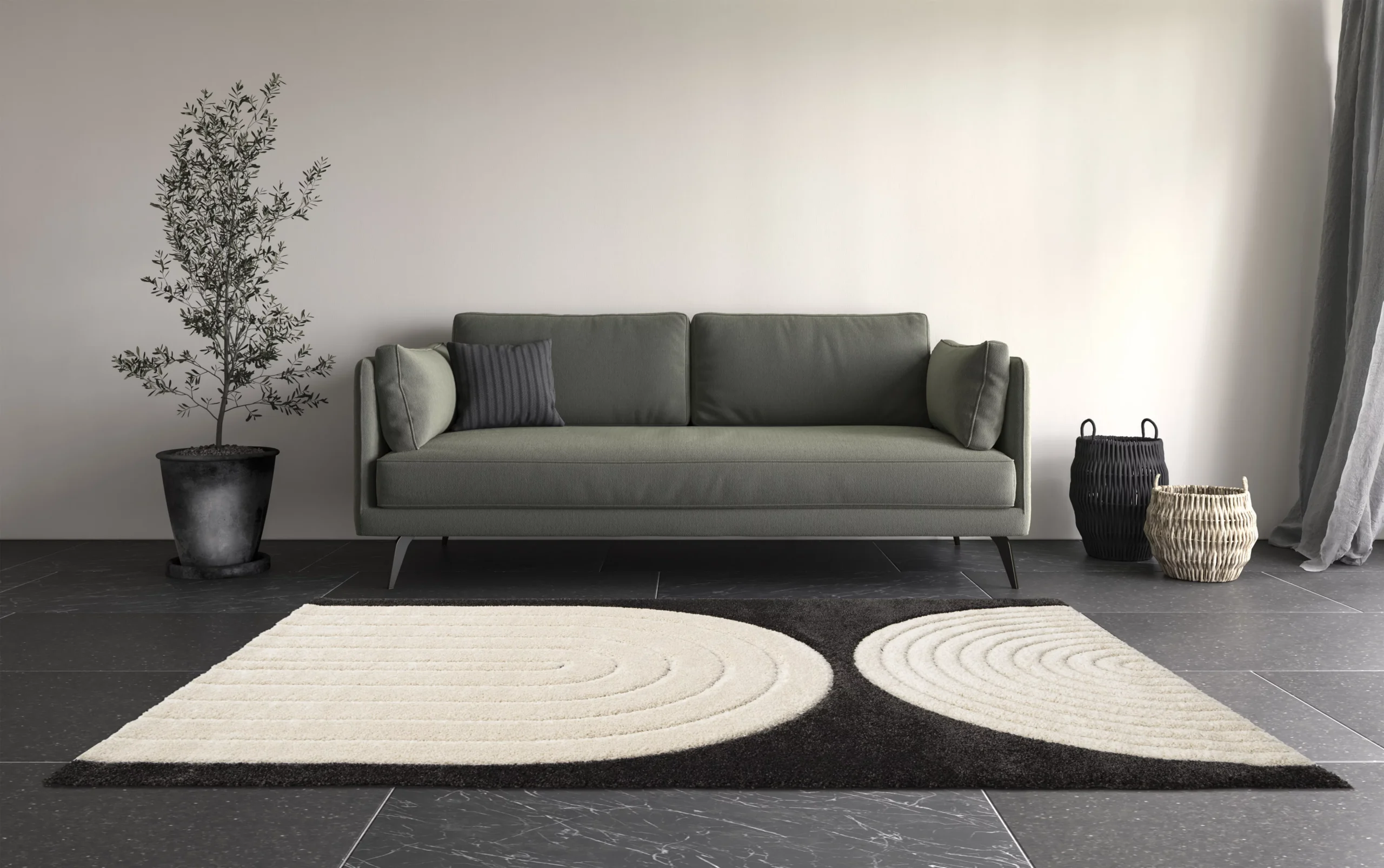 GoodHome Chios Black Rug 230cmx160cm - Image 2