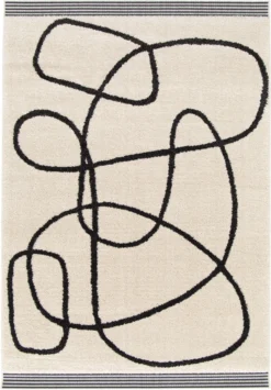 GoodHome Chios White Rug 230cmx160cm