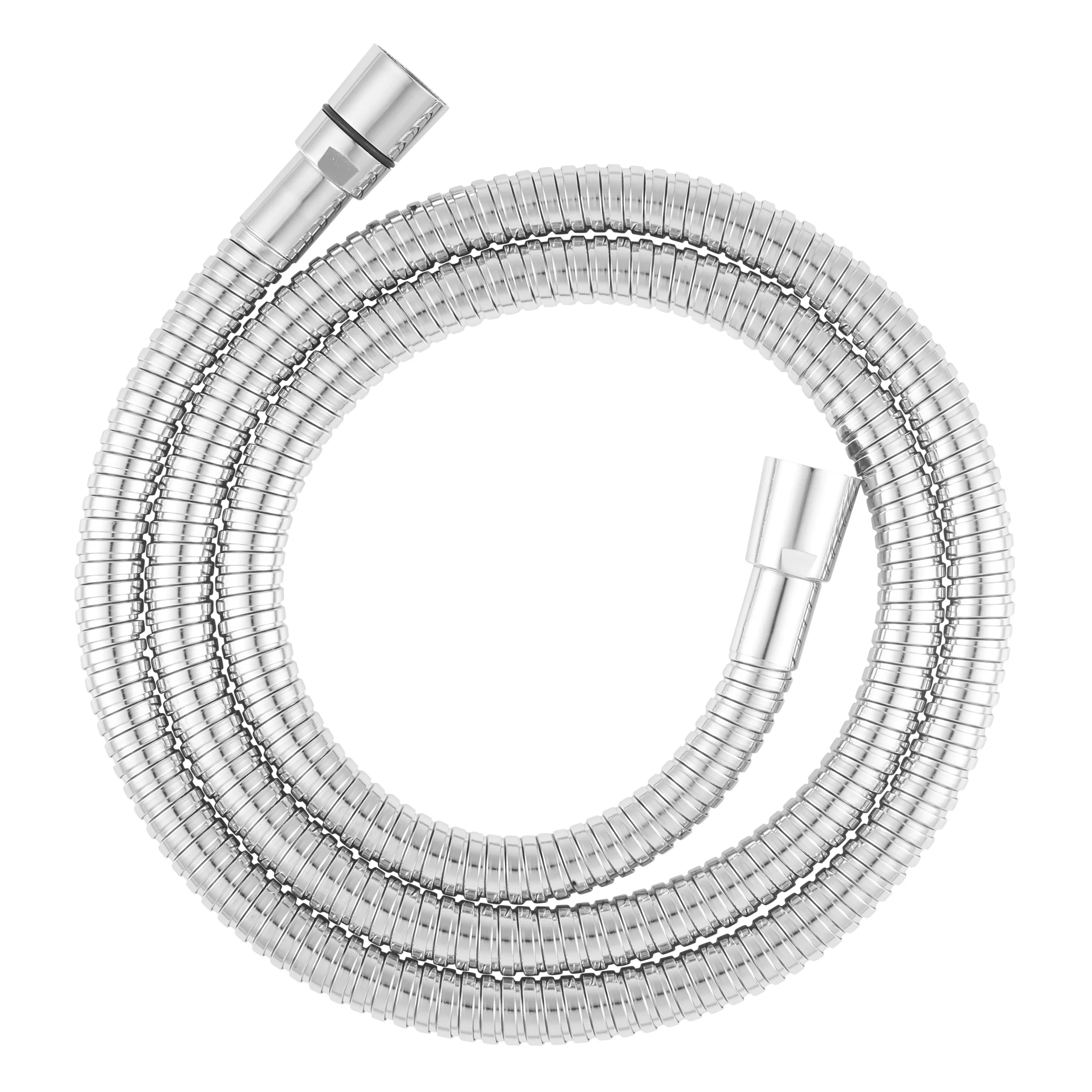 GoodHome Chrome Effect Brass & Polyvinyl Chloride (PVC) Shower Hose, (L)1.5m