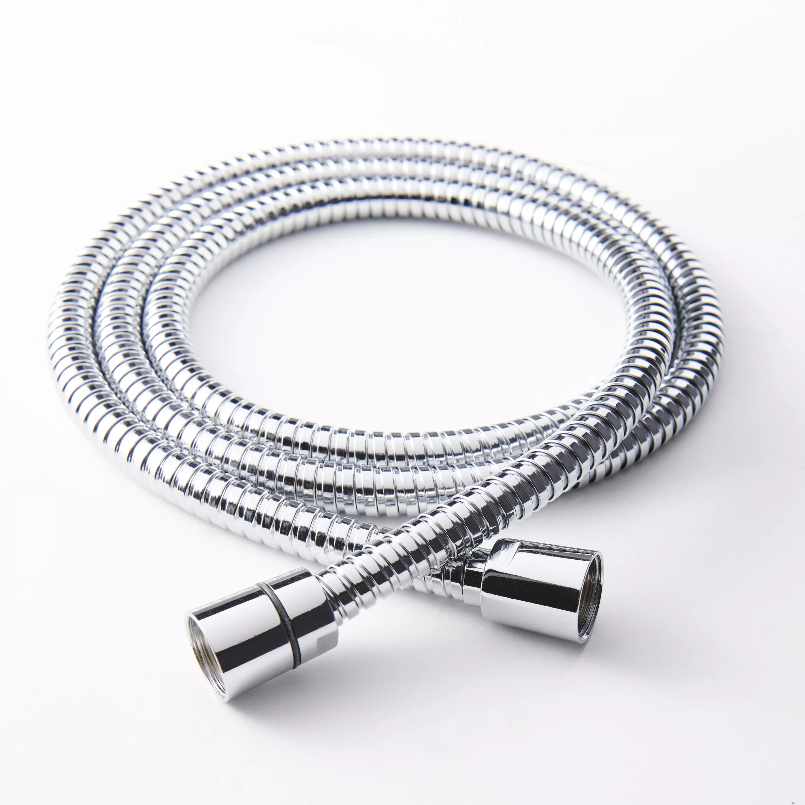 GoodHome Chrome Effect Polyvinyl Chloride (PVC) & Stainless Steel Shower Hose, (L)2m - Image 2