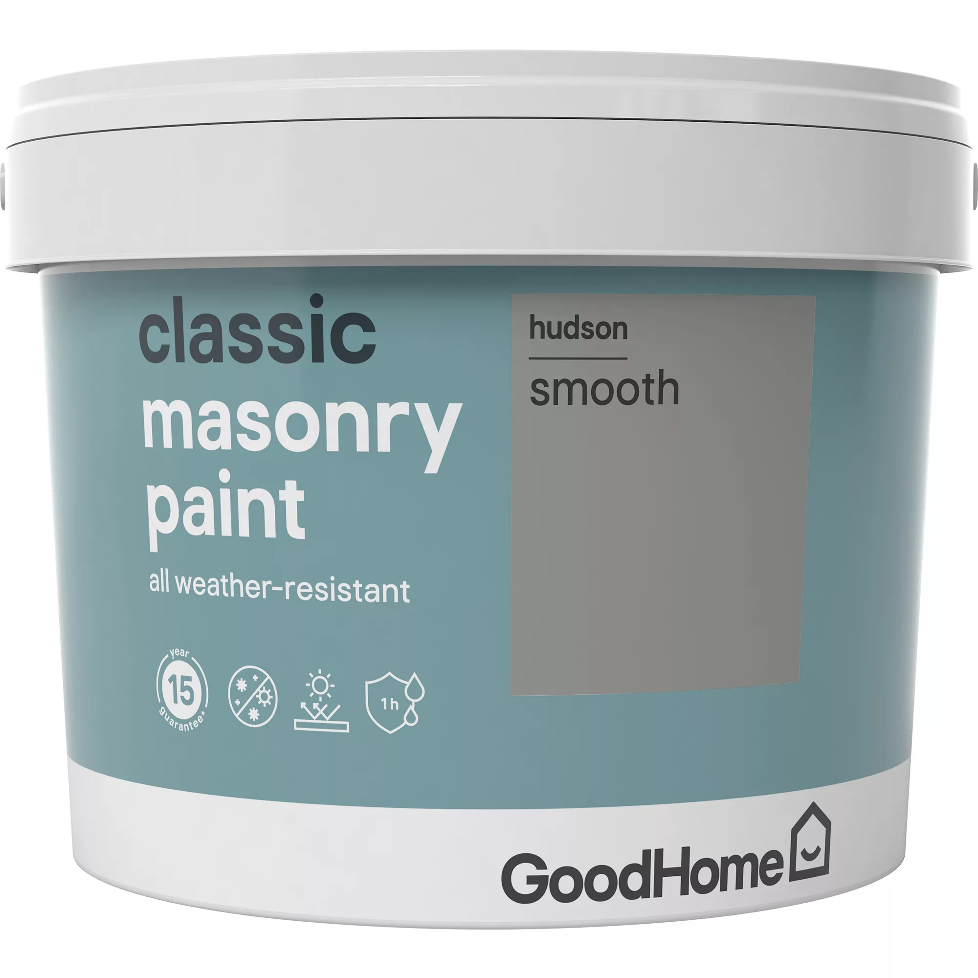 GoodHome Classic Hudson Smooth Matt Masonry Paint, 10L - Image 3