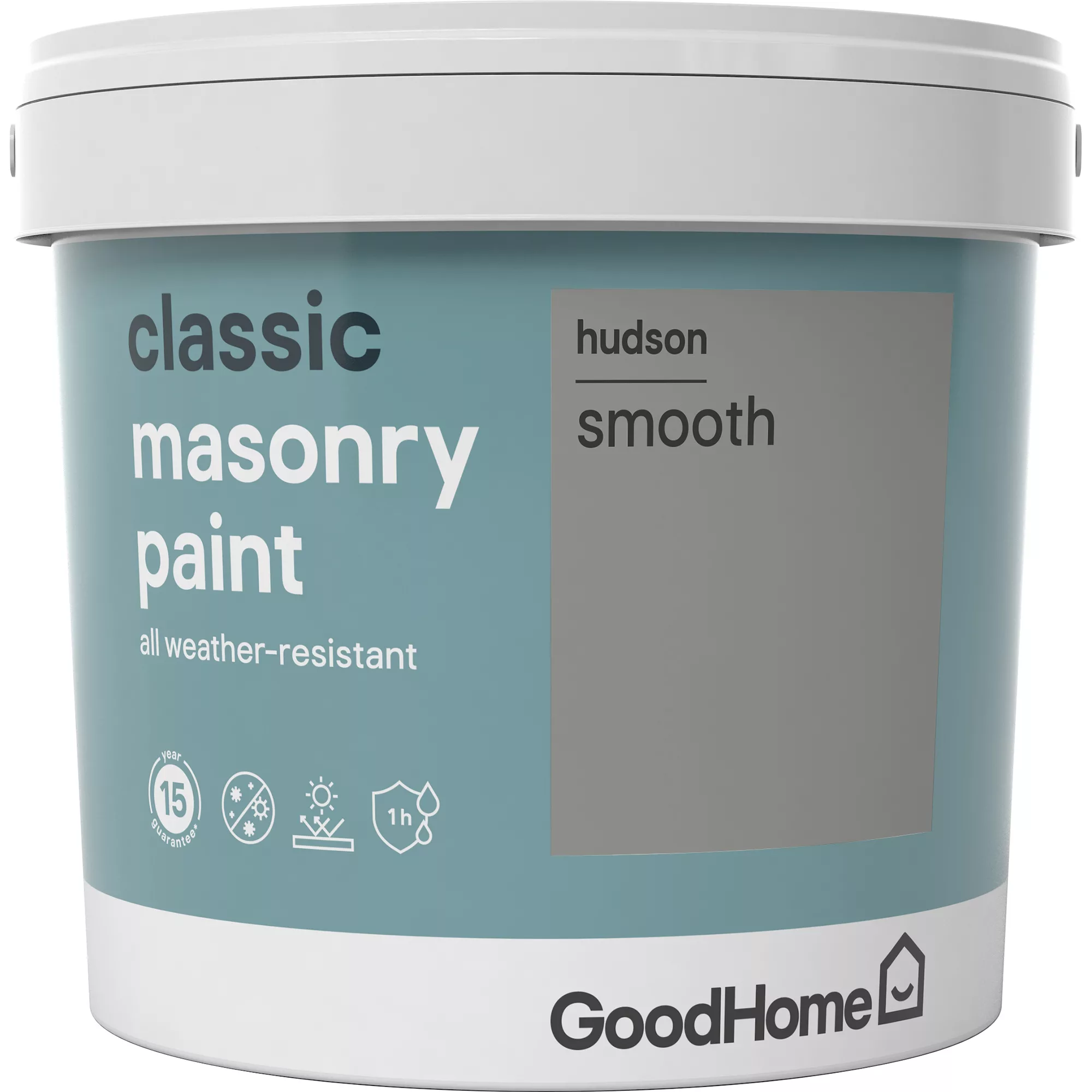 GoodHome Classic Hudson Smooth Matt Masonry Paint, 5L - Image 2