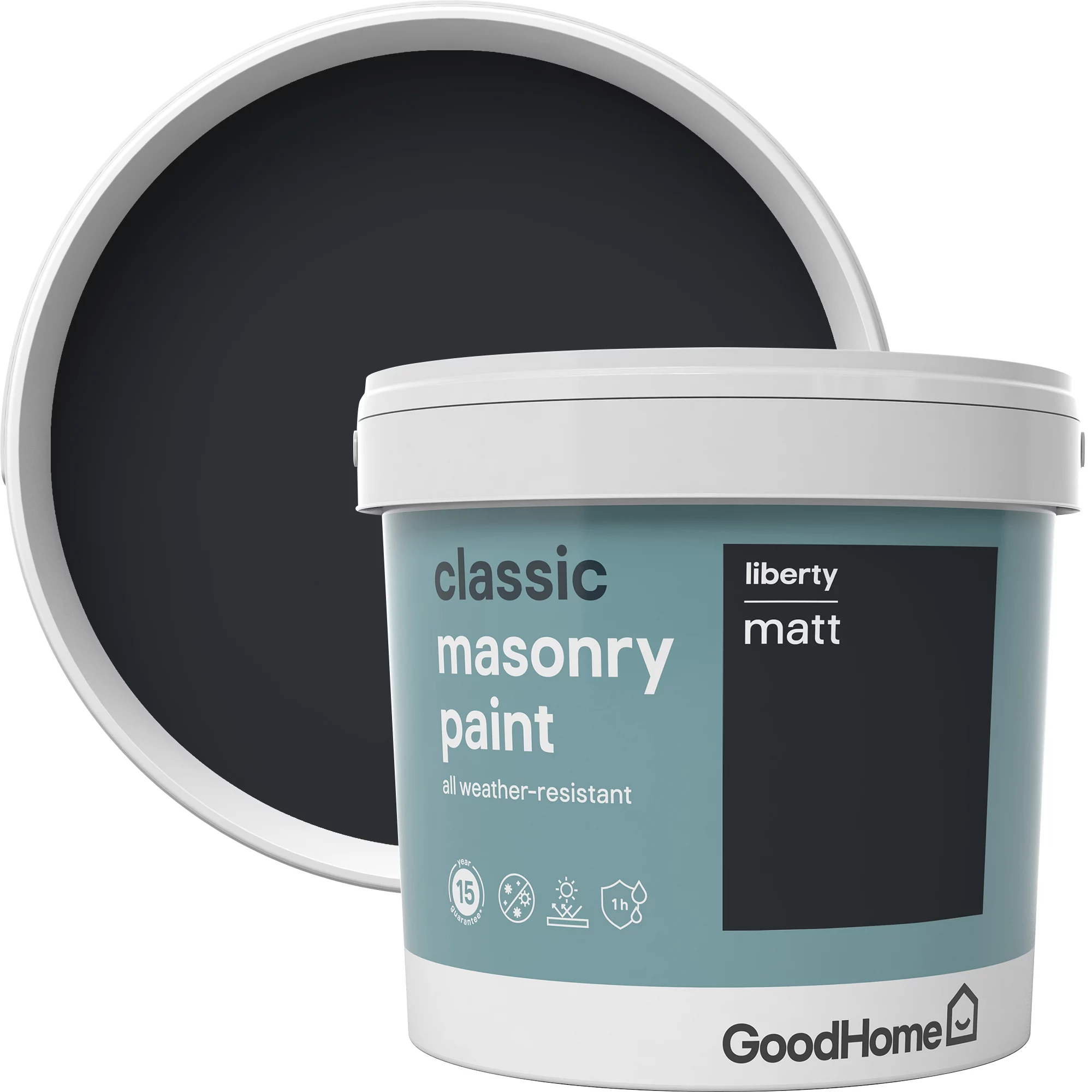GoodHome Classic Liberty Smooth Matt Masonry Paint, 5L Tin - Image 2