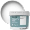 GoodHome Classic Pure Brilliant White Smooth Matt Masonry Paint, 10L