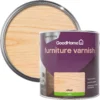 GoodHome Clear Satin Multi-surface Furniture Wood Varnish, 2.5L