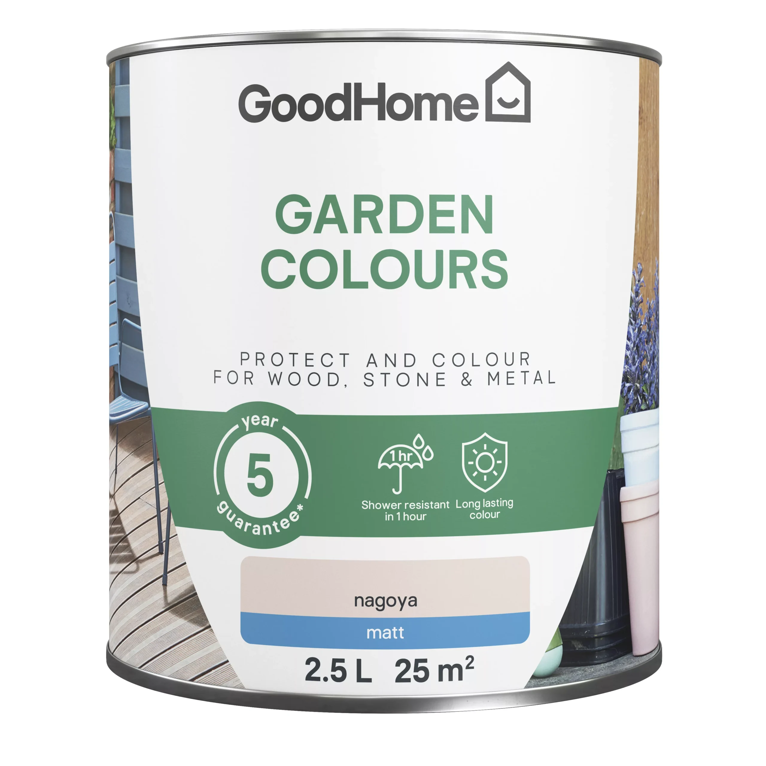 GoodHome Colour It Nagoya Matt Multi-surface Paint, 2.5L - Image 2