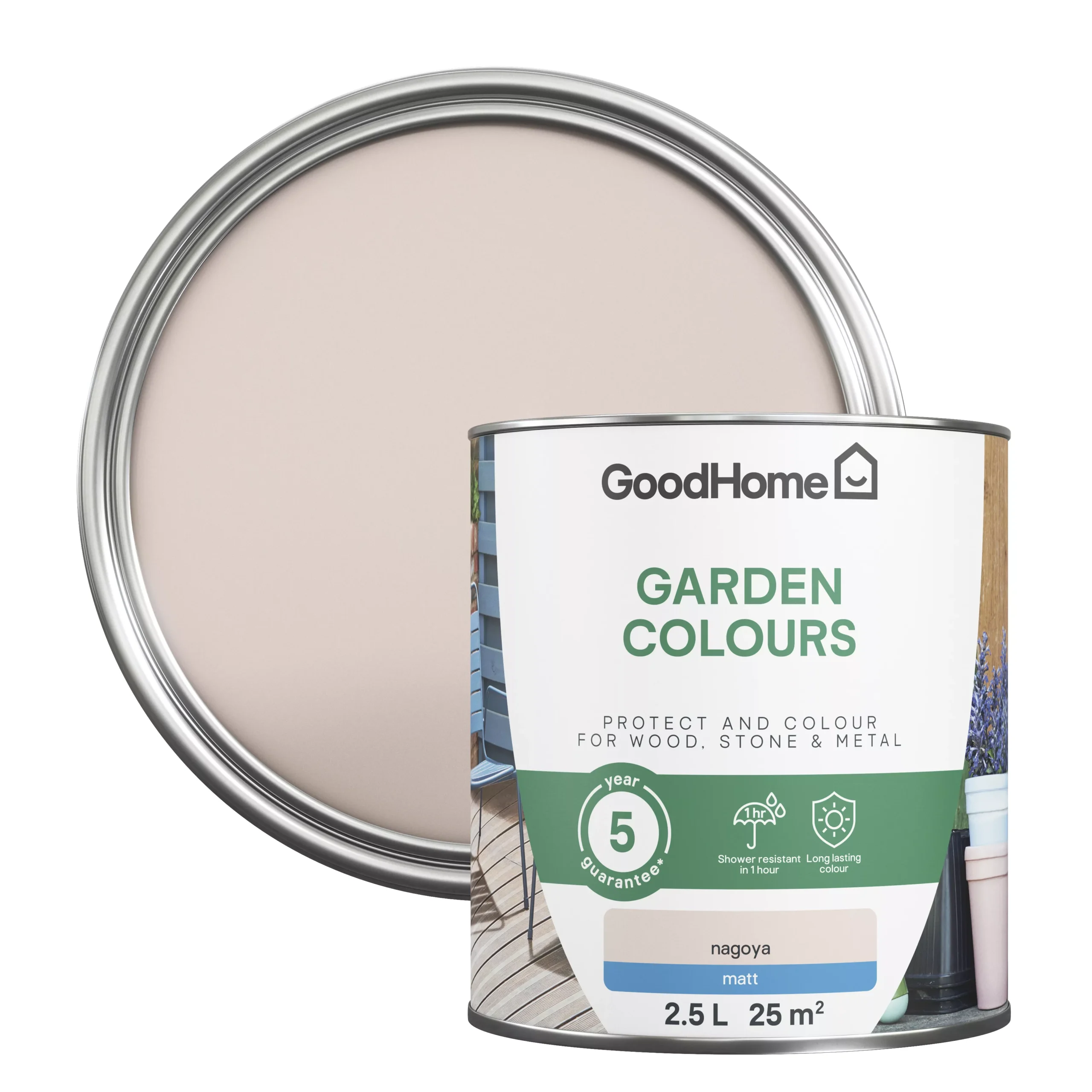 GoodHome Colour It Nagoya Matt Multi-surface Paint, 2.5L