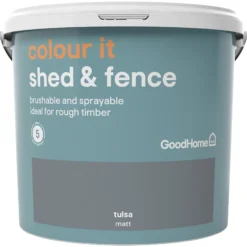 GoodHome Colour It Tulsa Matt Fence & Shed Stain, 5L
