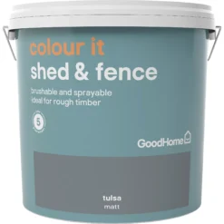 GoodHome Colour It Tulsa Matt Fence & Shed Stain, 9L