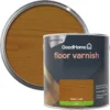 GoodHome Dark Oak Satin Floor Wood Varnish, 2.5L