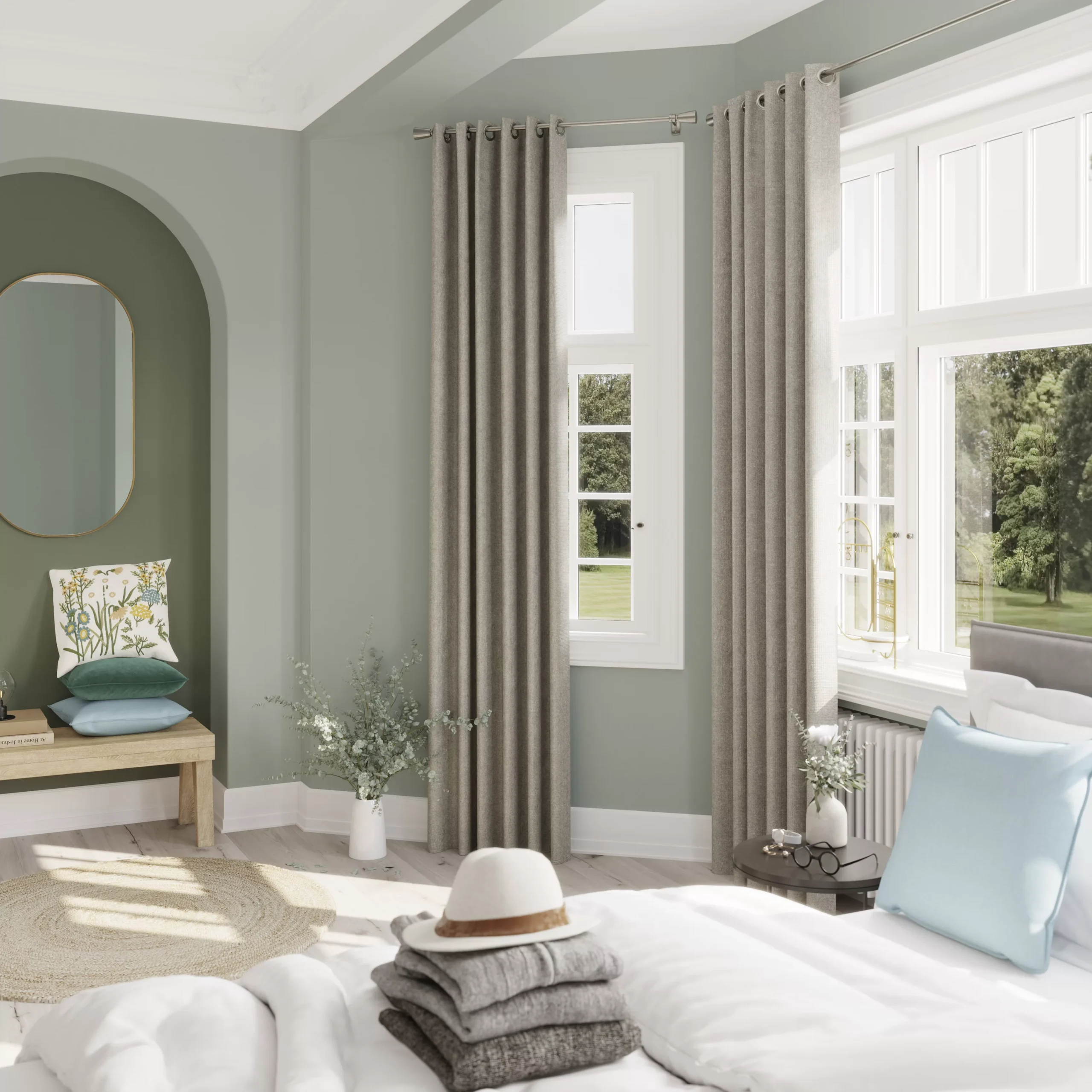 GoodHome Denman Embroidered Indoor Cushion (L)43cm X (W)43cm - Image 7