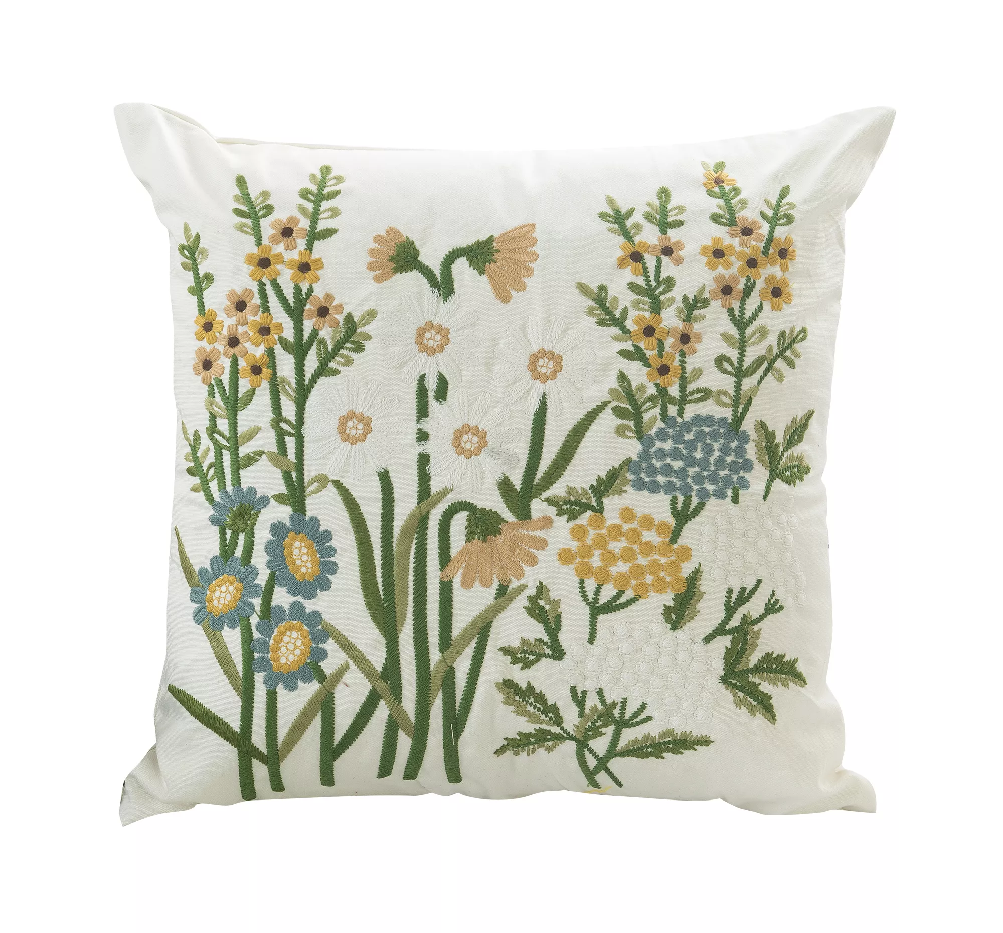 GoodHome Denman Embroidered Indoor Cushion (L)43cm X (W)43cm