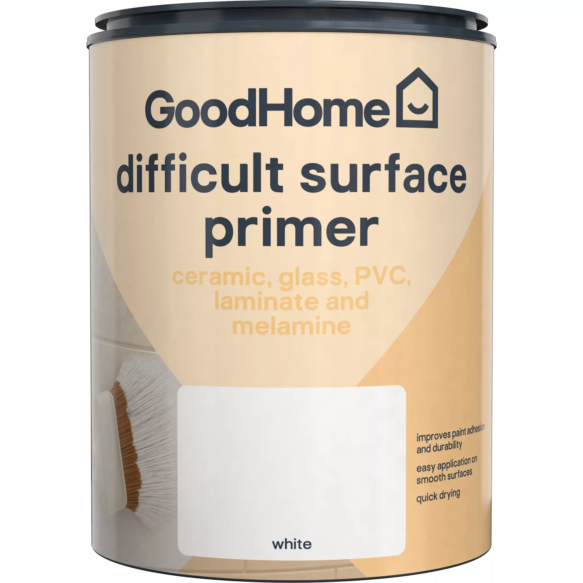 GoodHome Difficult Surfaces White Primer & Undercoat, 750ml