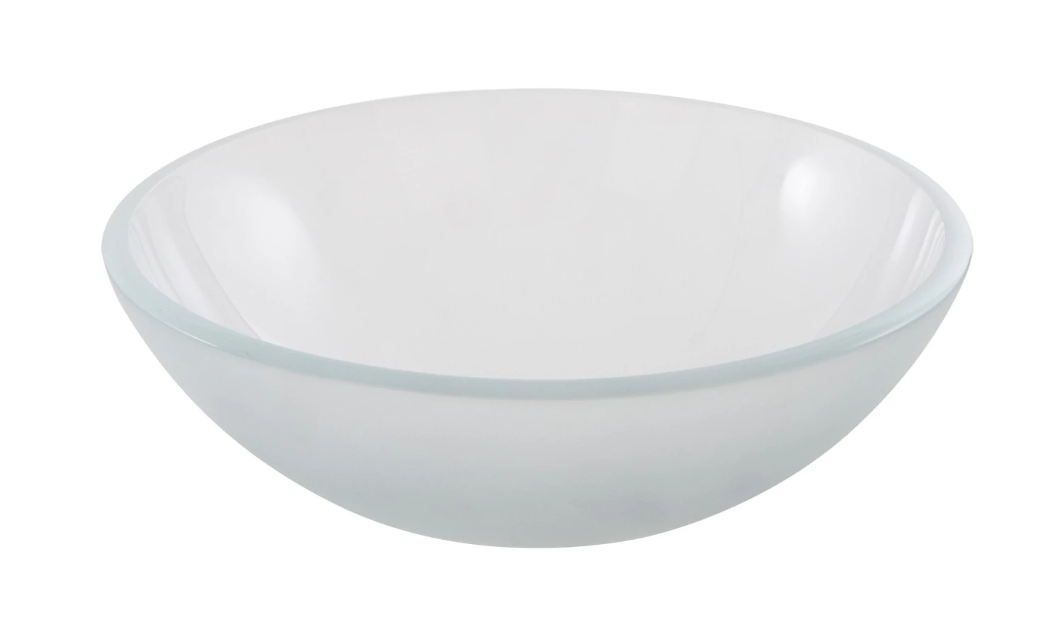 GoodHome Drina Clear Round Counter-mounted Counter Top Basin