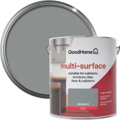 GoodHome Durable Delaware Gloss Multi-surface Paint, 2L