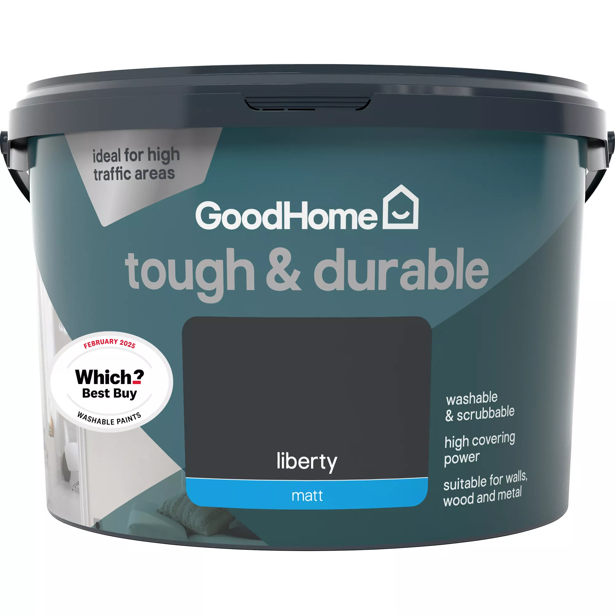 GoodHome Durable Liberty Matt Emulsion Paint, 2.5L - Image 3