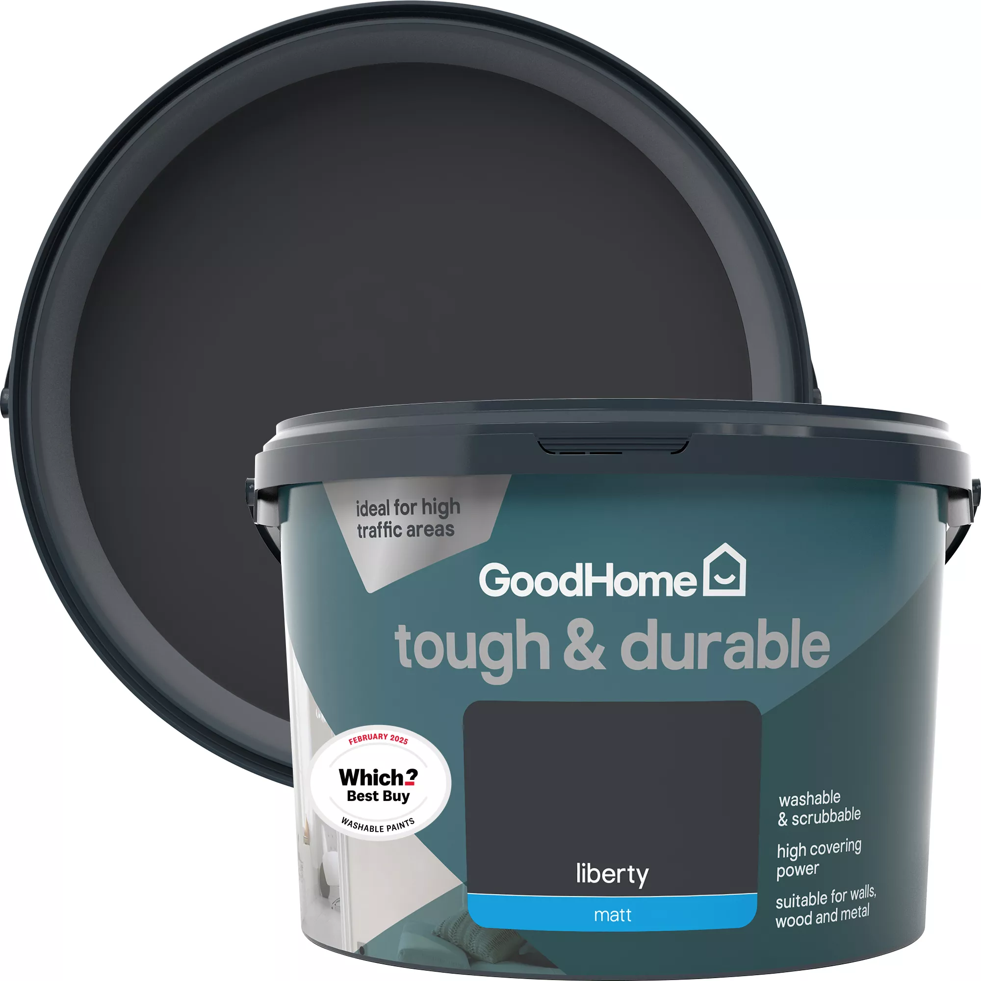 GoodHome Durable Liberty Matt Emulsion Paint, 2.5L